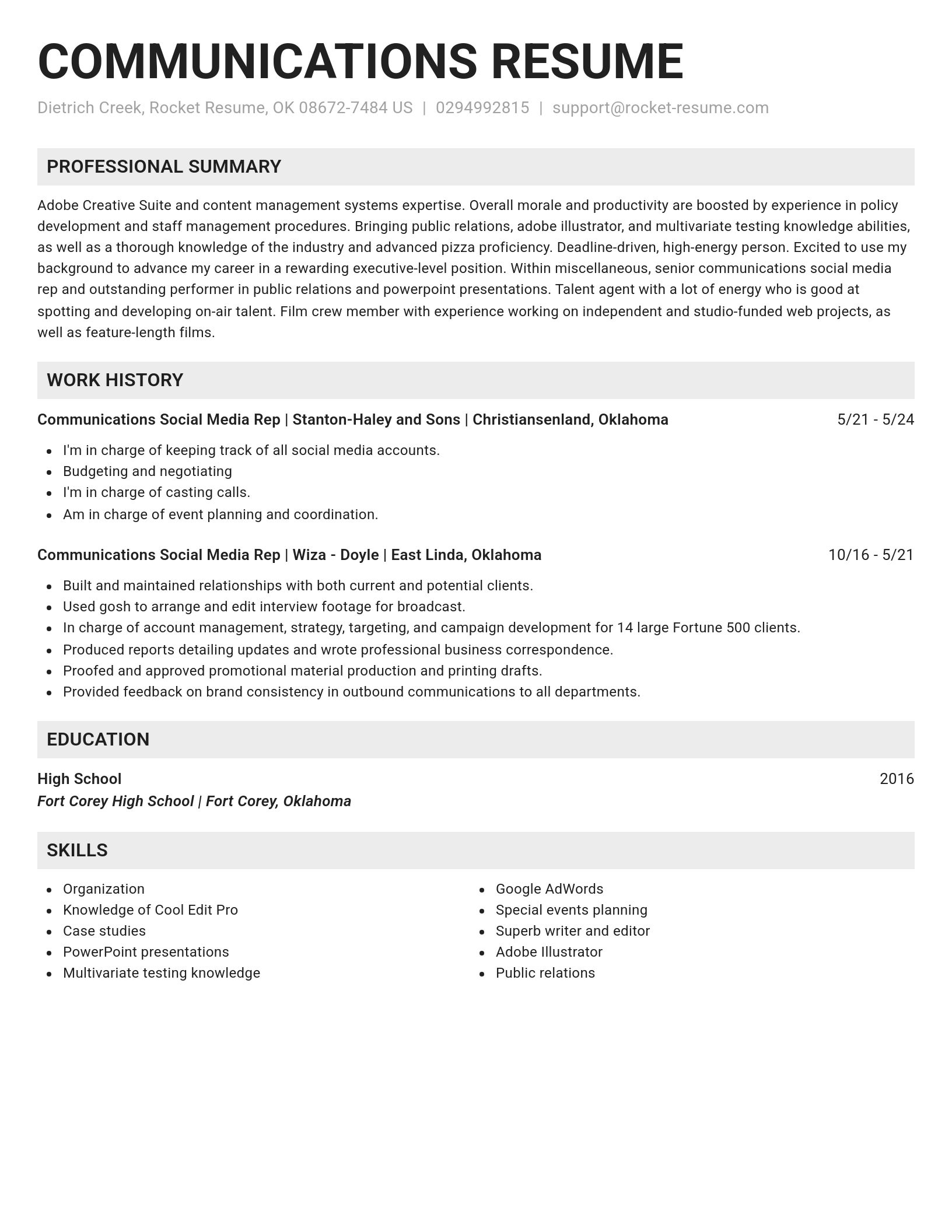 Genius resume template