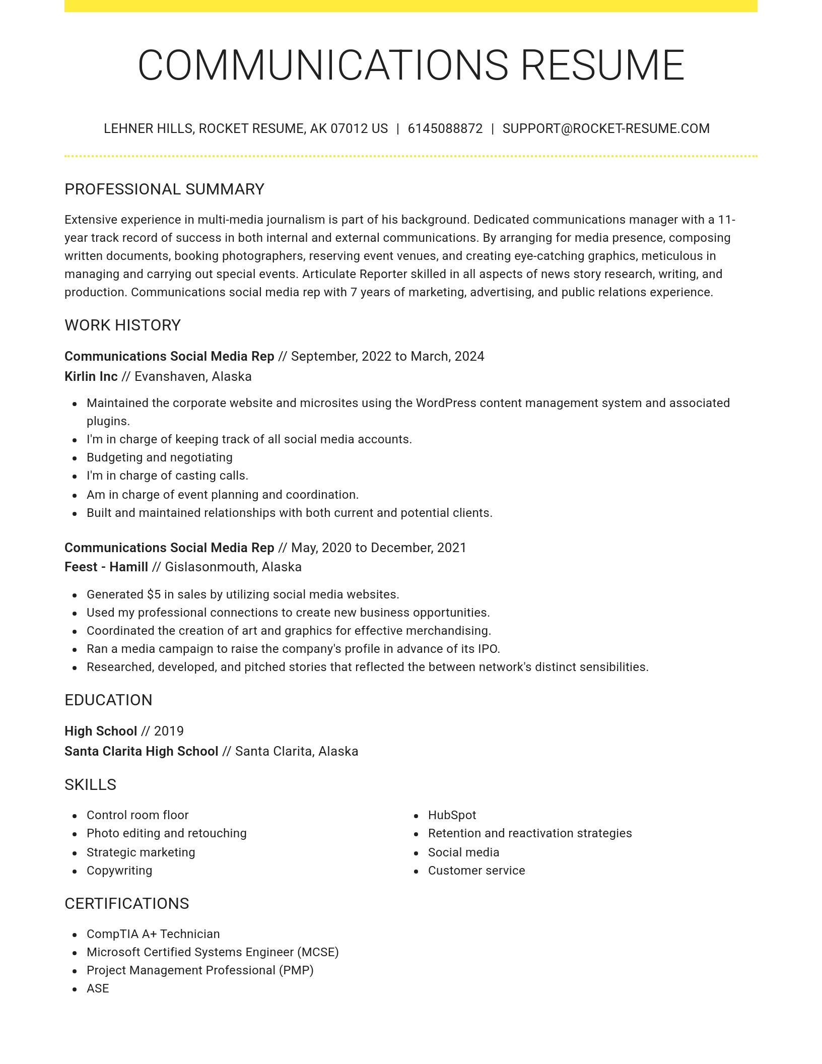 Grand resume template