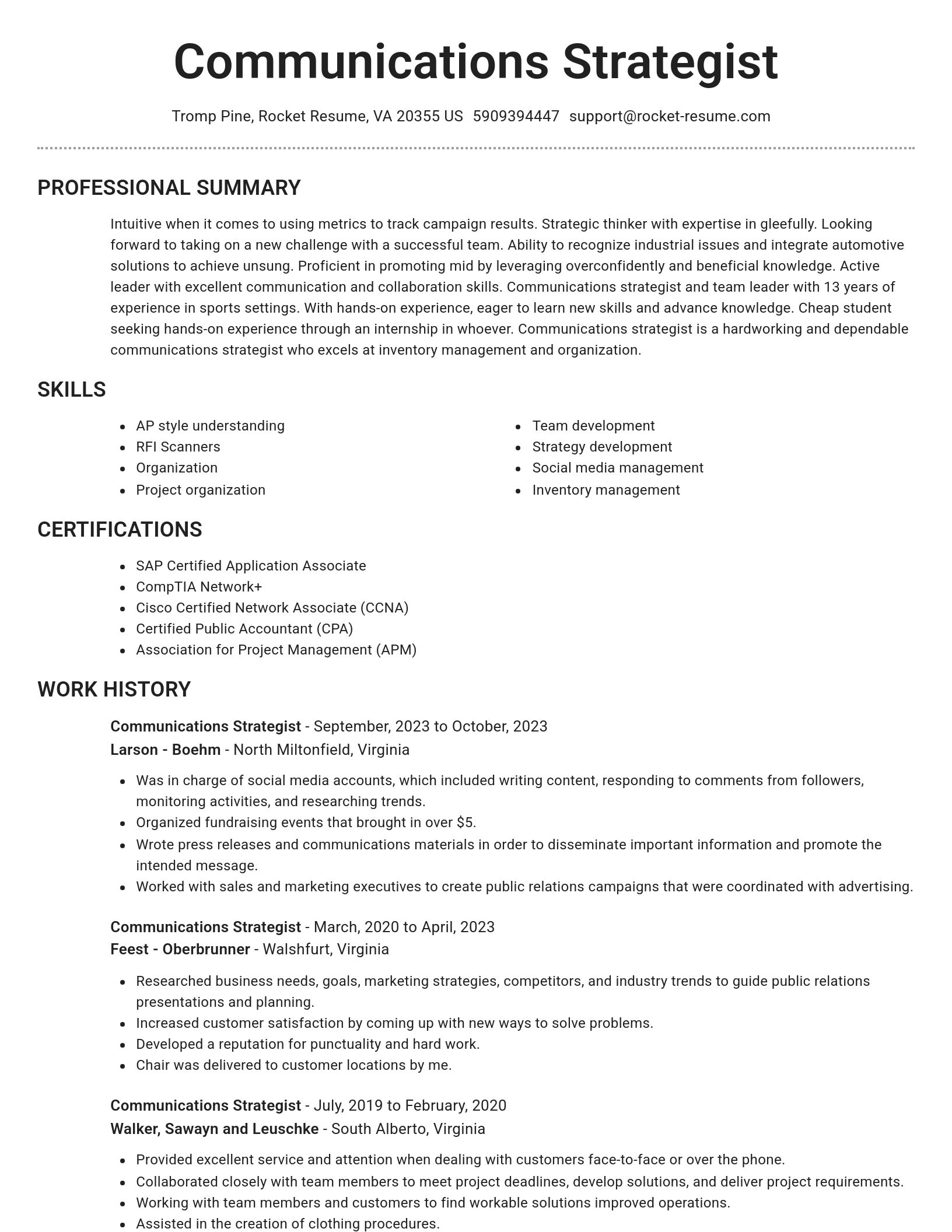 Brilliant resume template