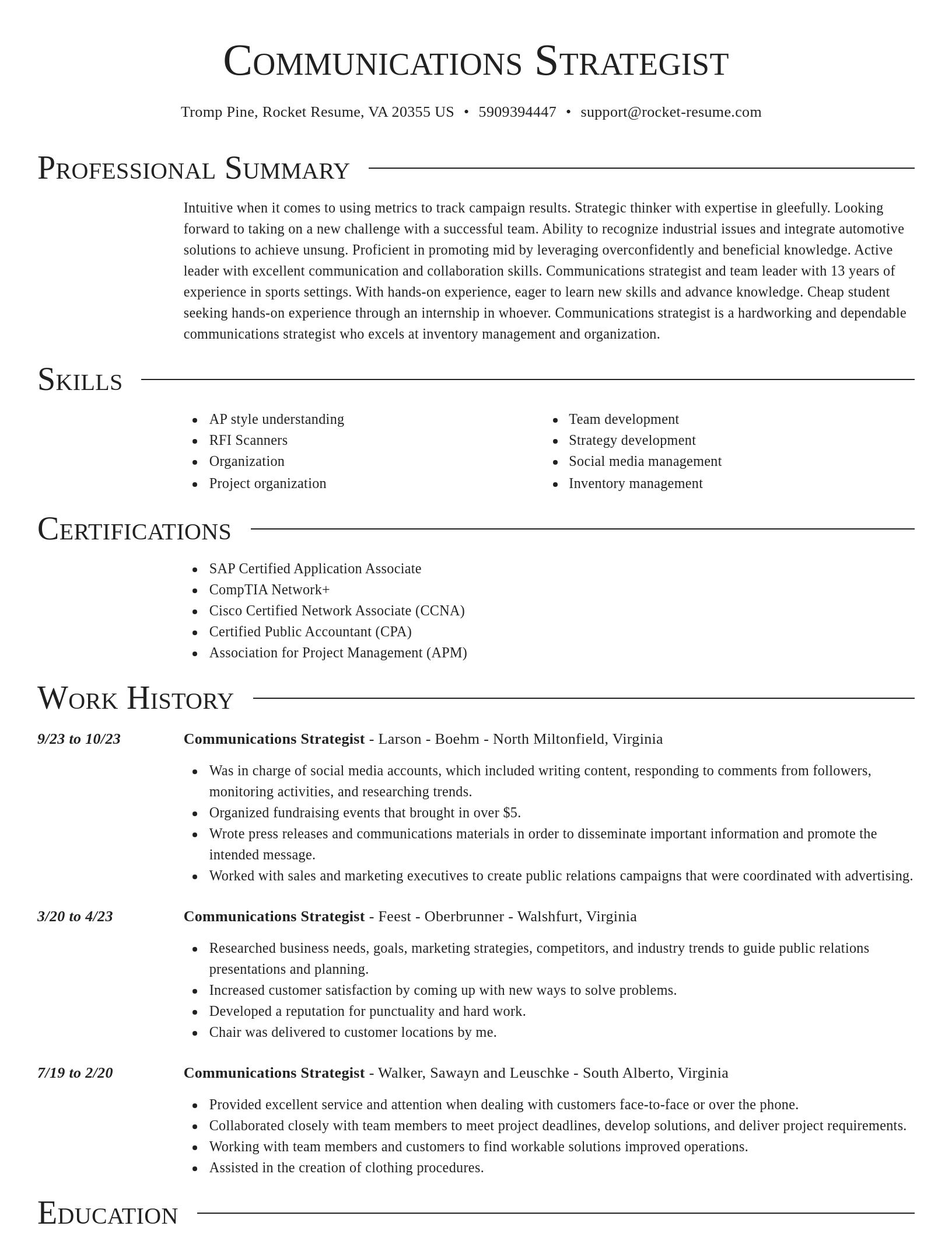 Director resume template