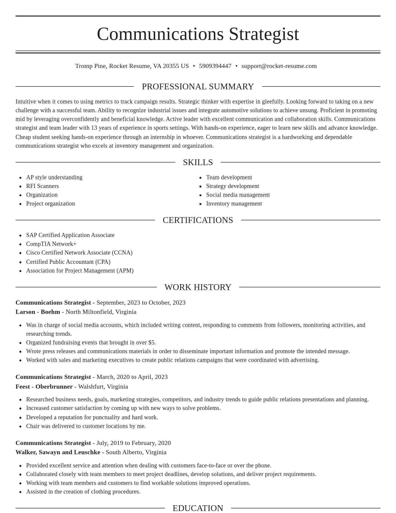 Elegant resume template