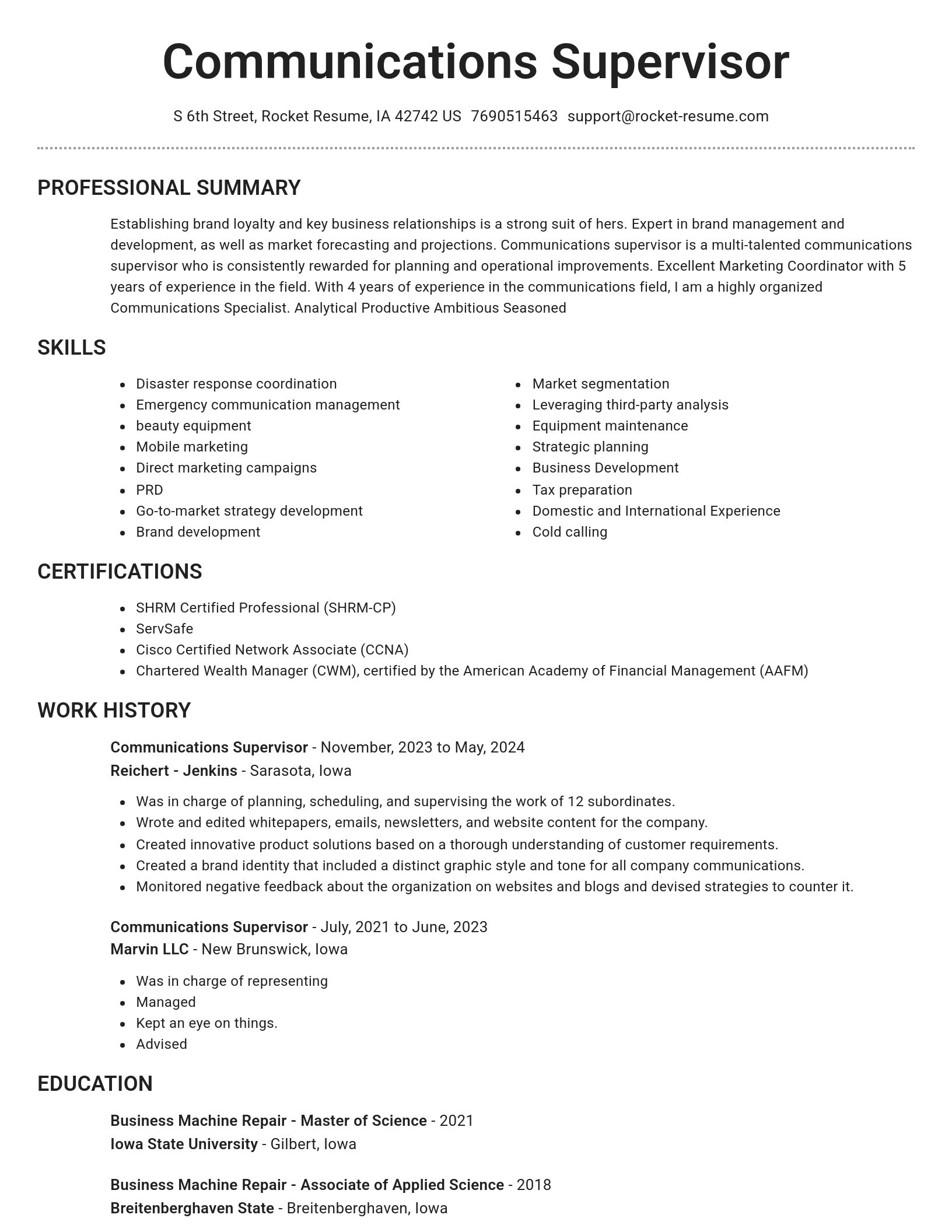 Brilliant resume template