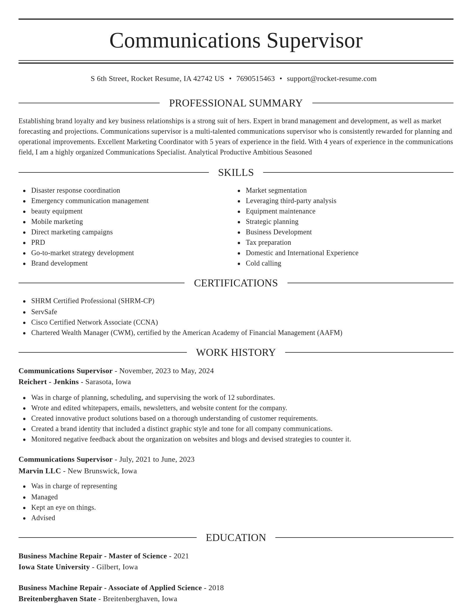 Elegant resume template