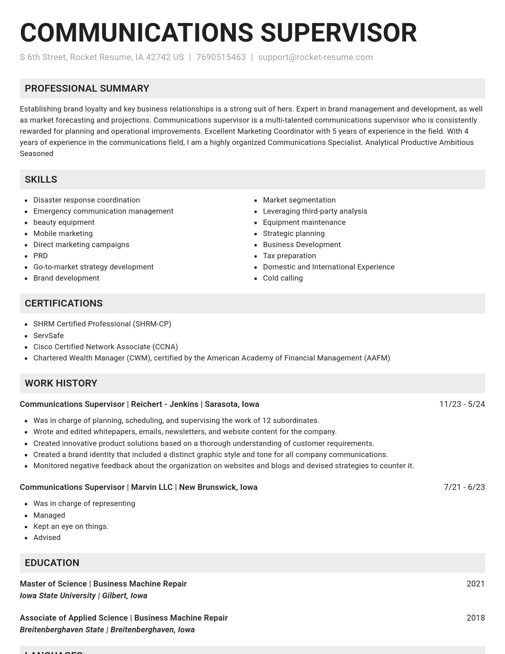 Genius resume template