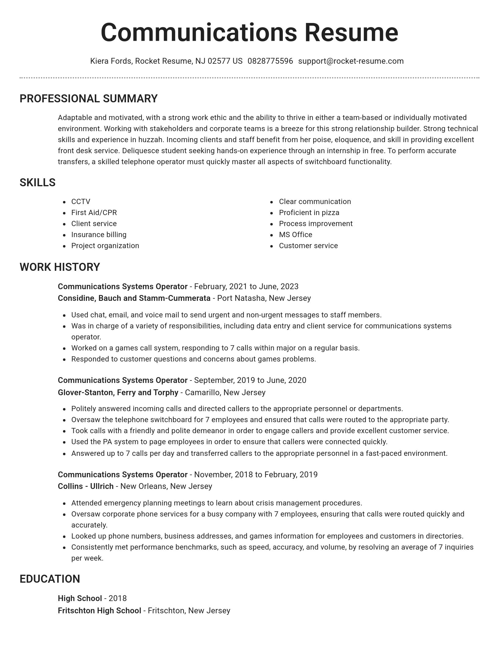 Brilliant resume template