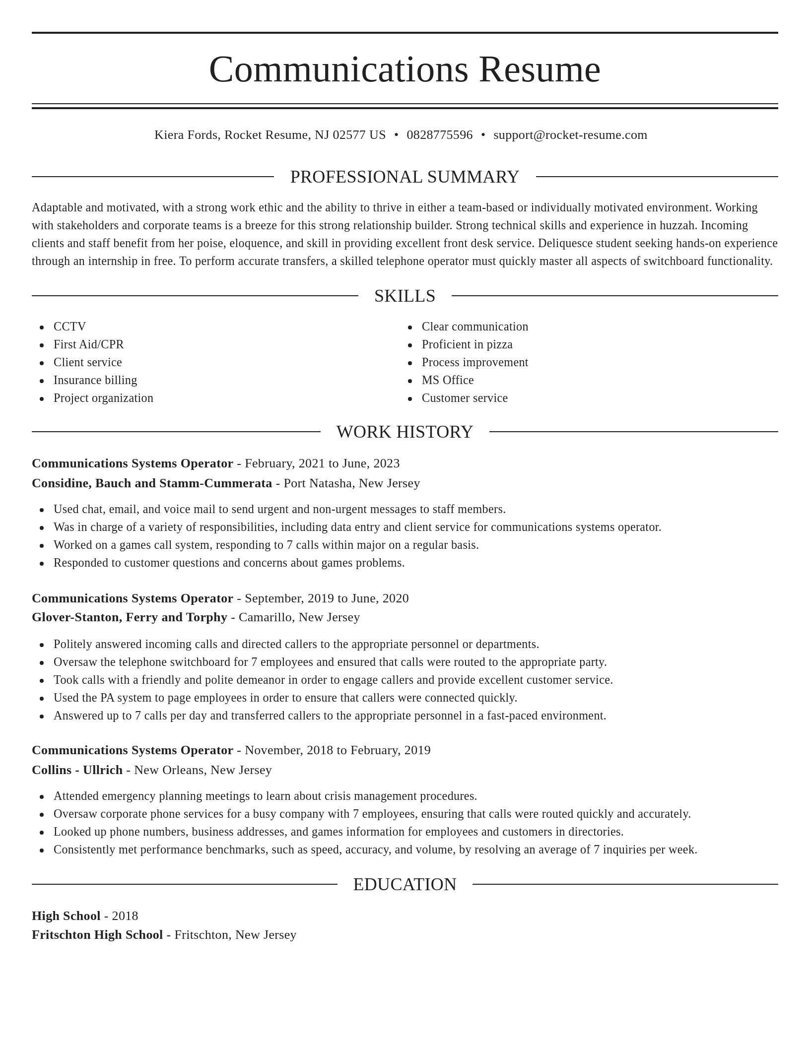 Elegant resume template