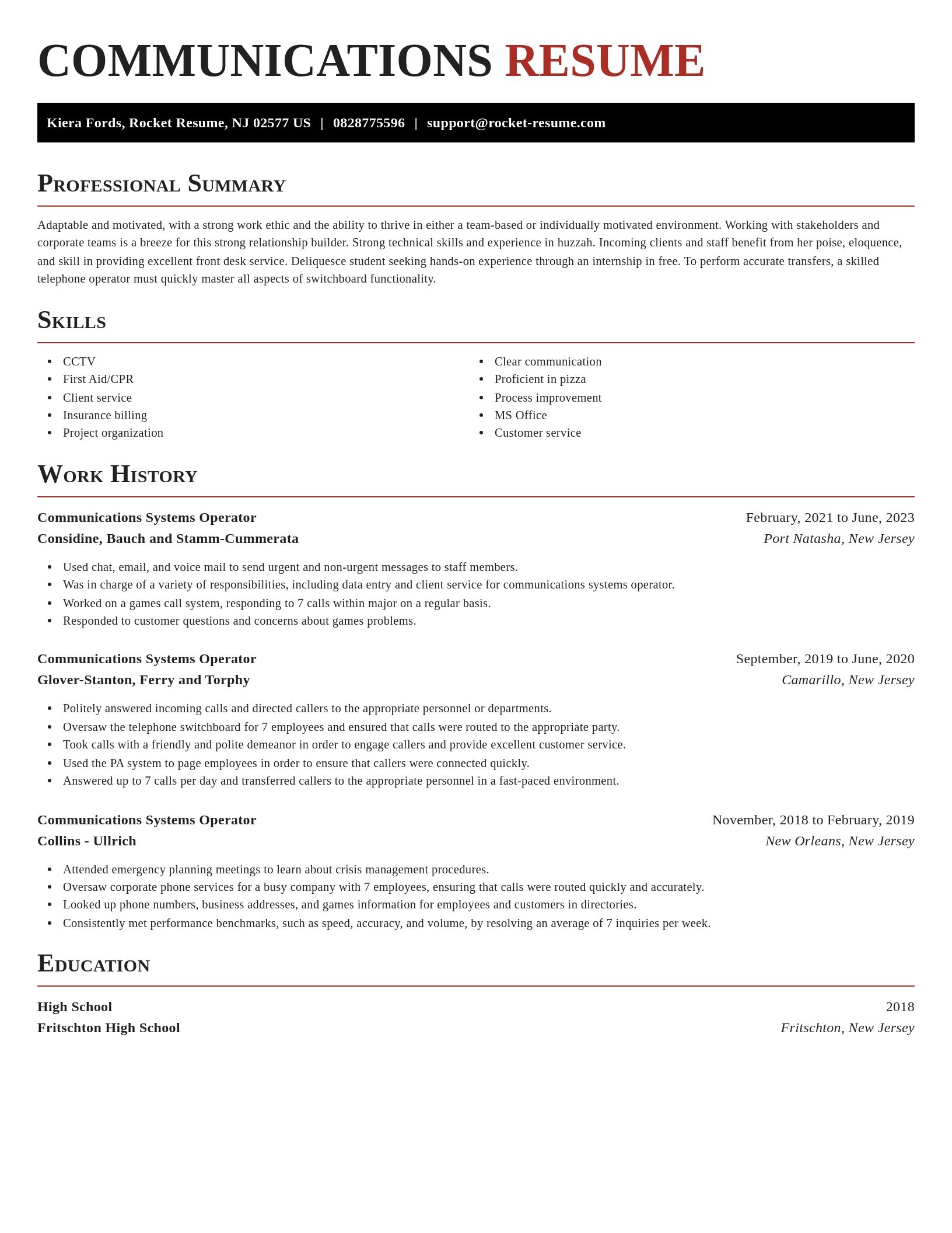 Exquisite resume template