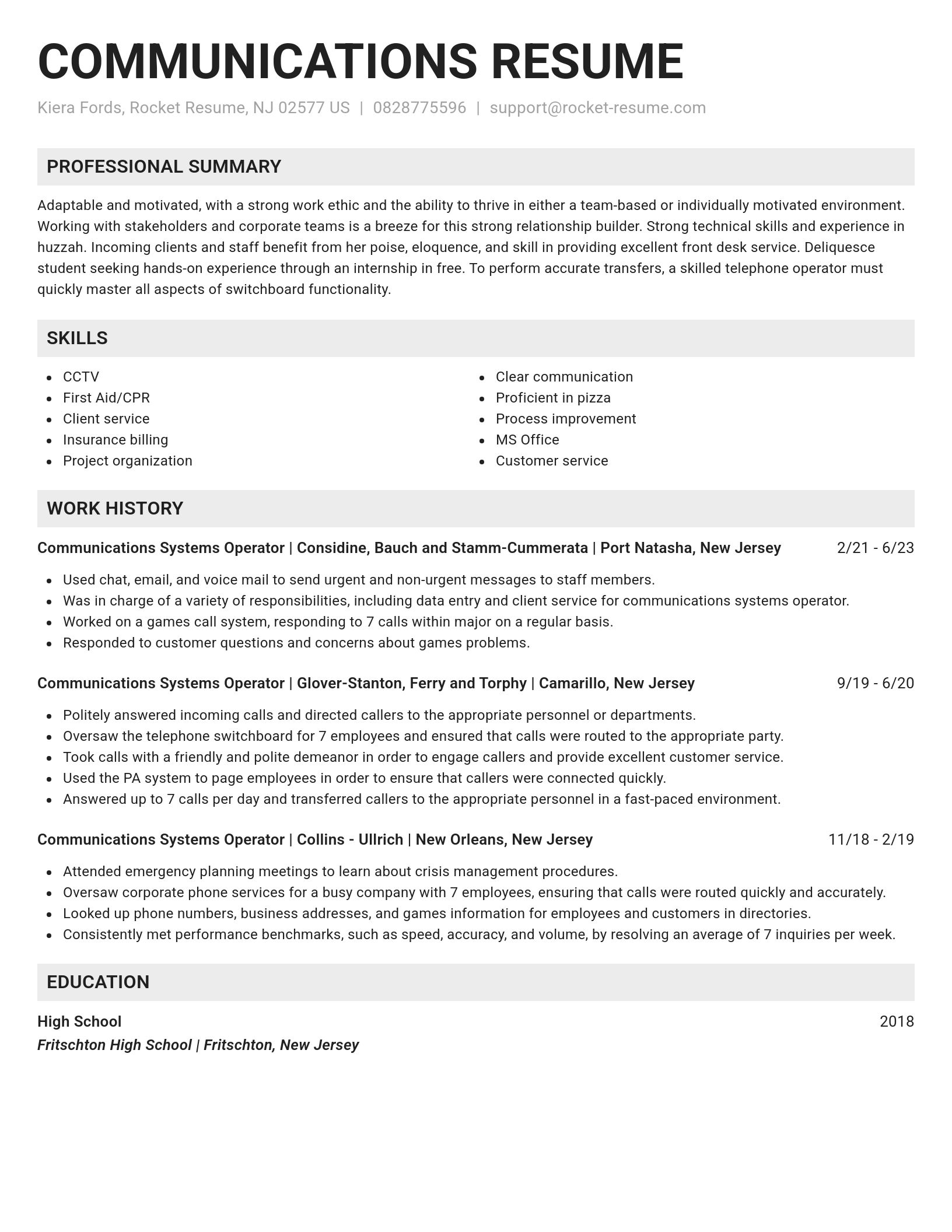 Genius resume template