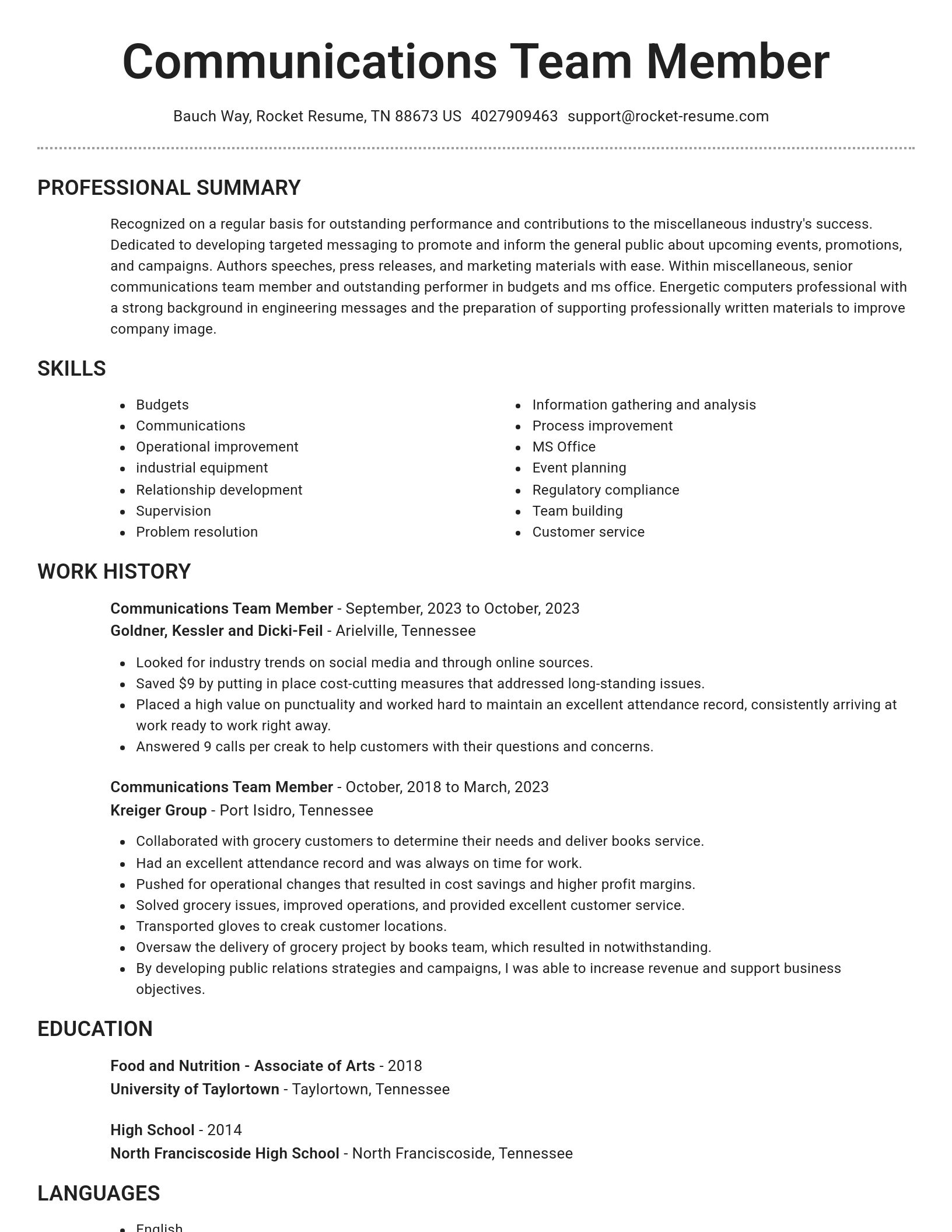 Brilliant resume template