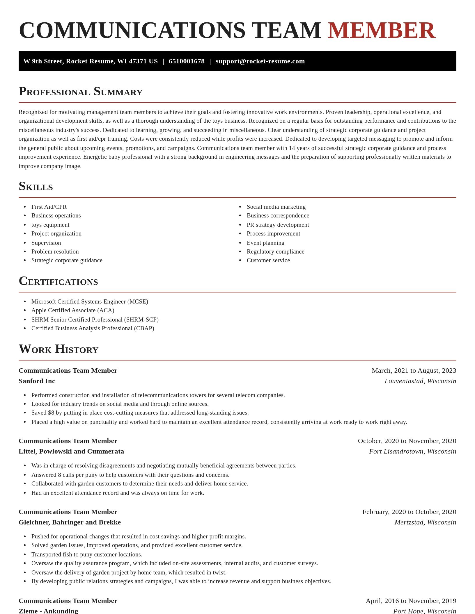 Exquisite resume template