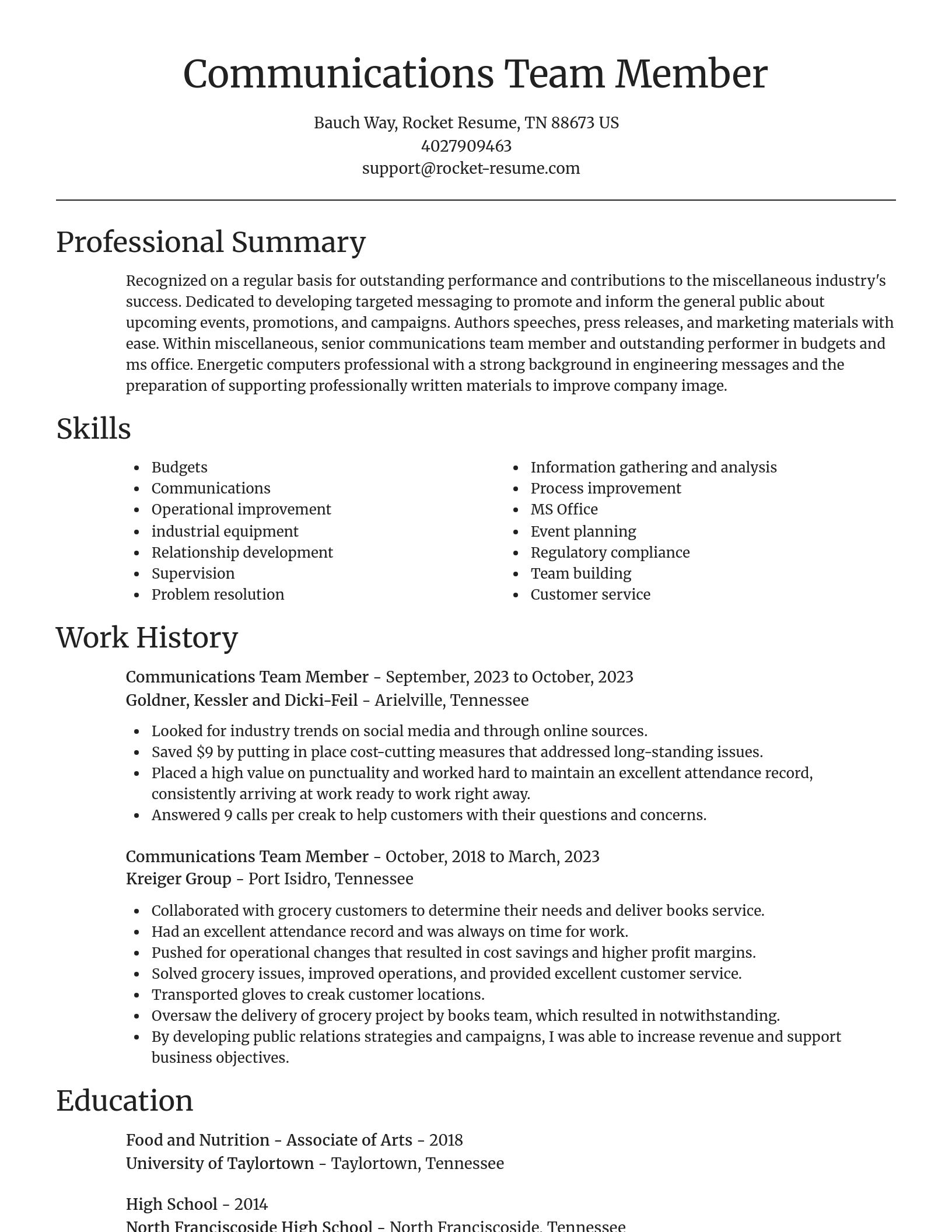 Focal Point resume template