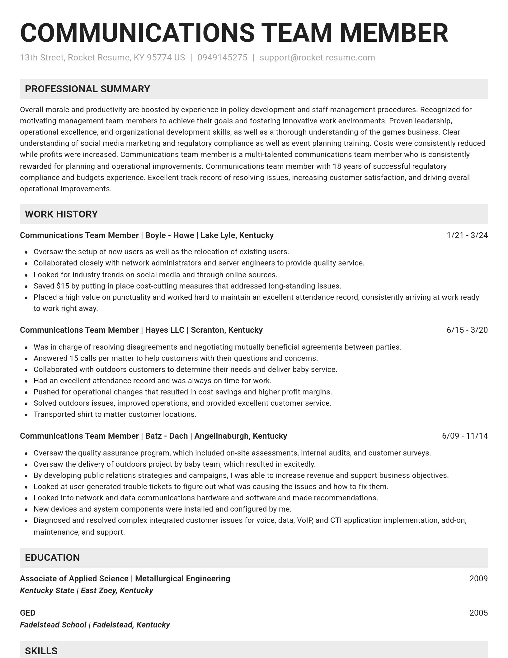 Genius resume template