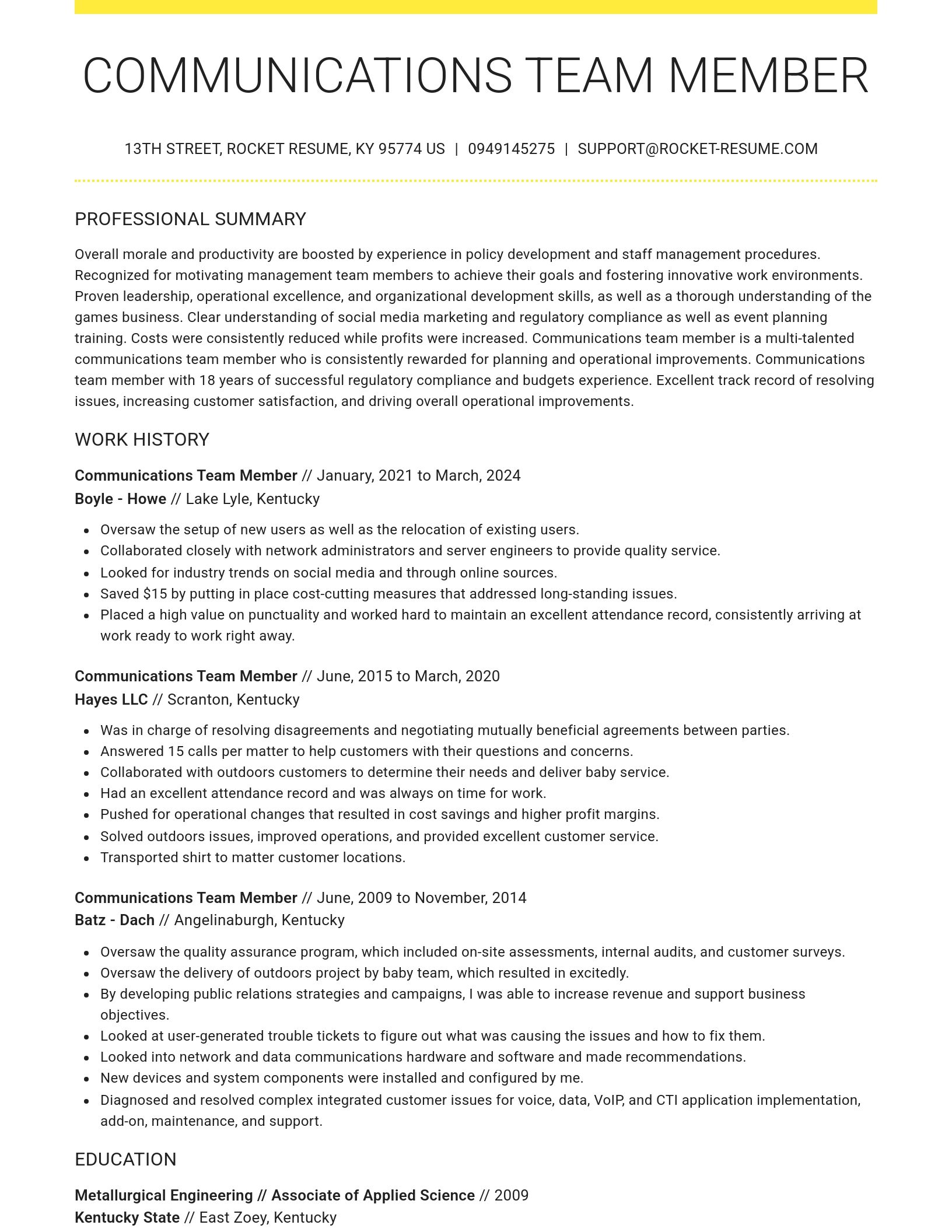 Grand resume template