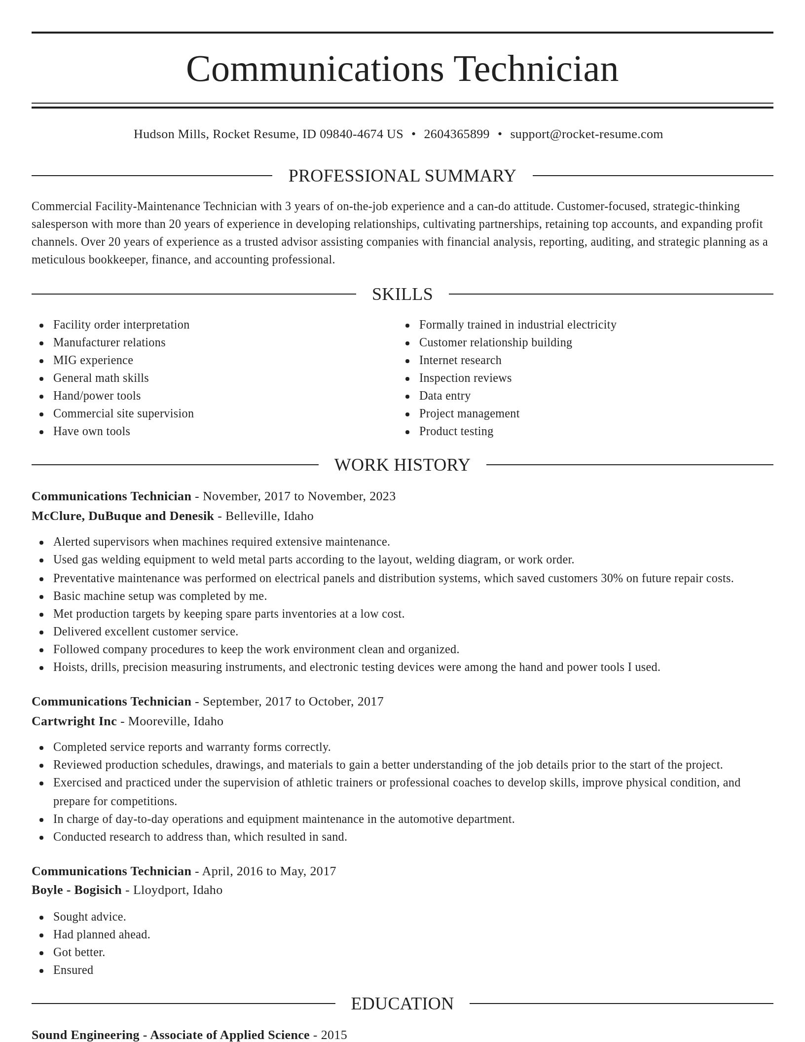 Elegant resume template