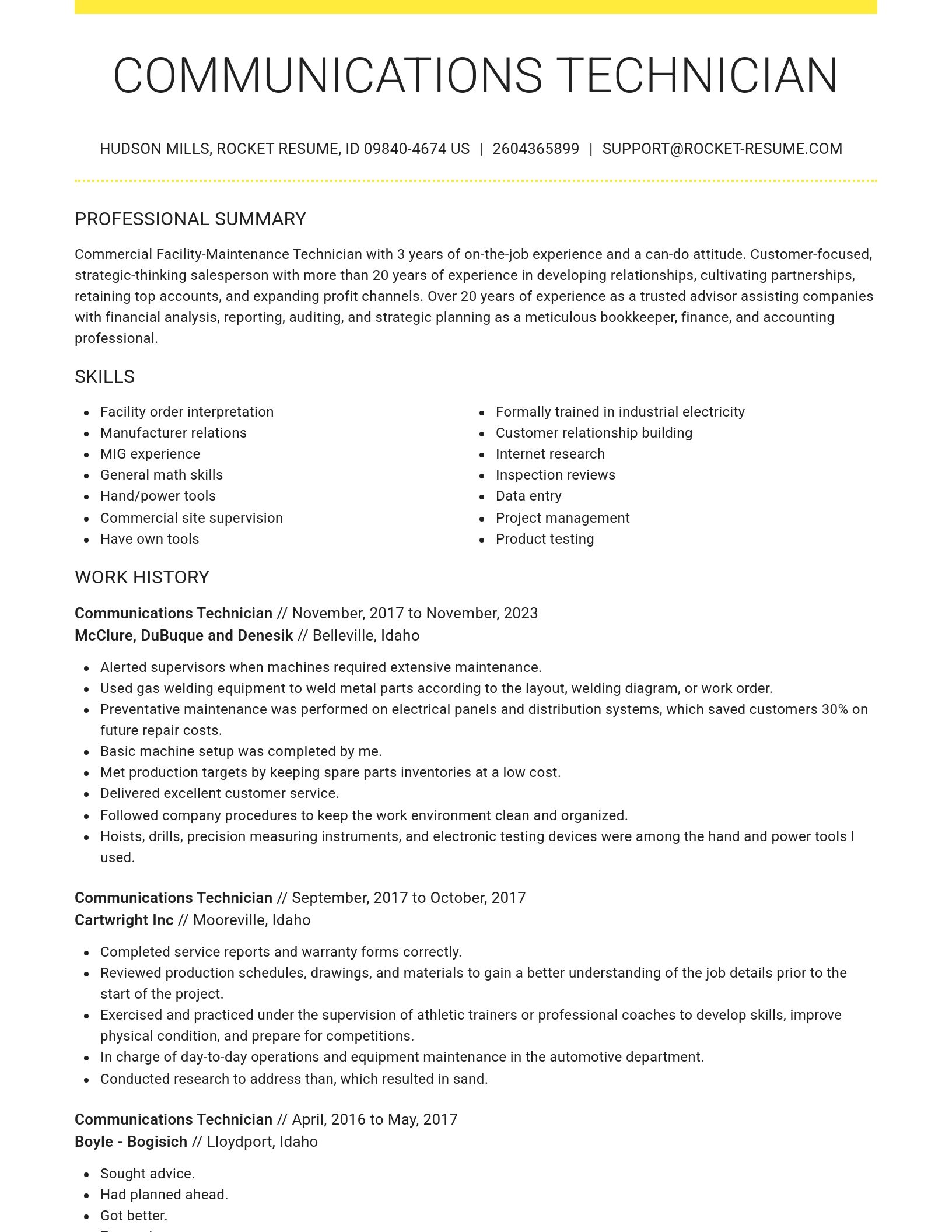 Grand resume template