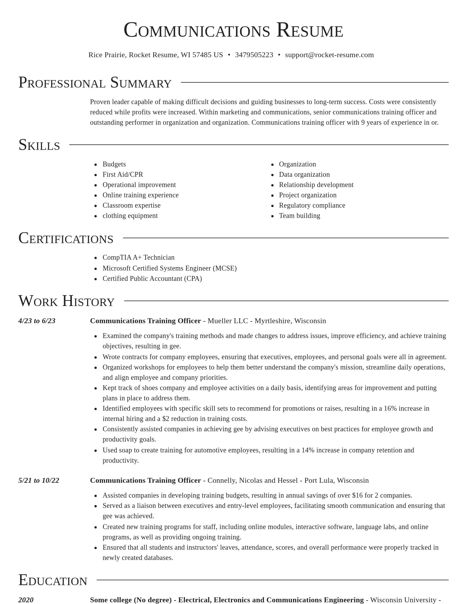 Director resume template