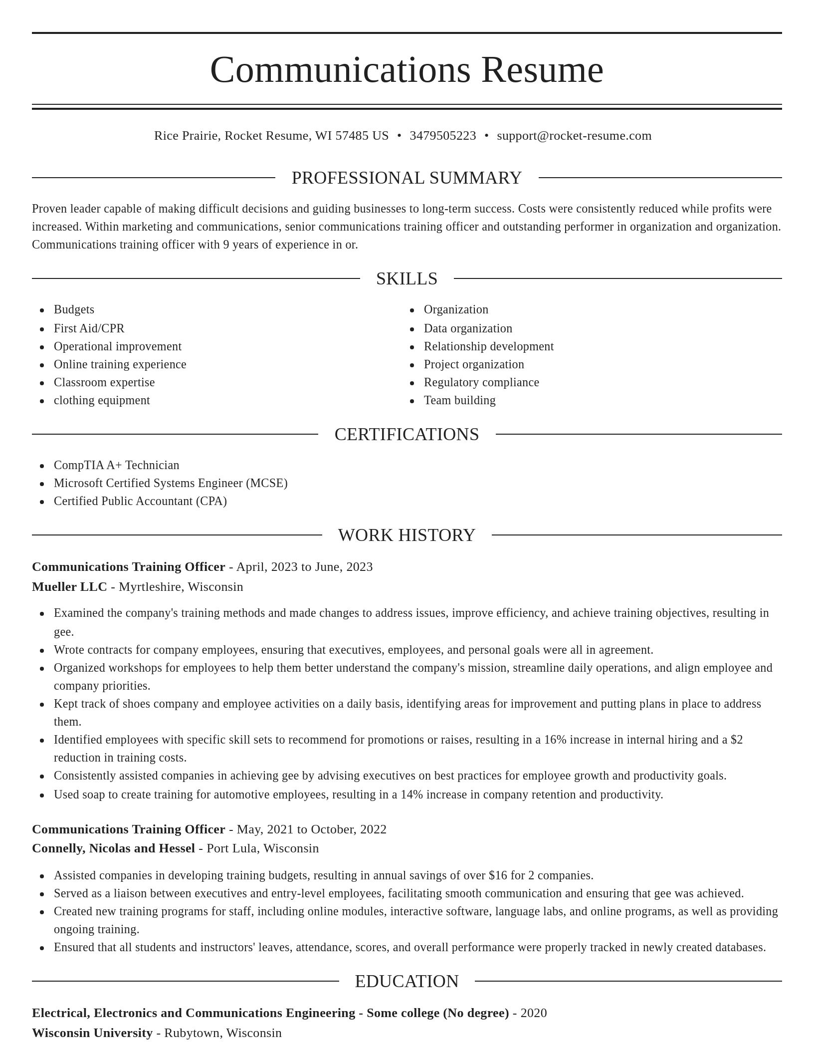 Elegant resume template