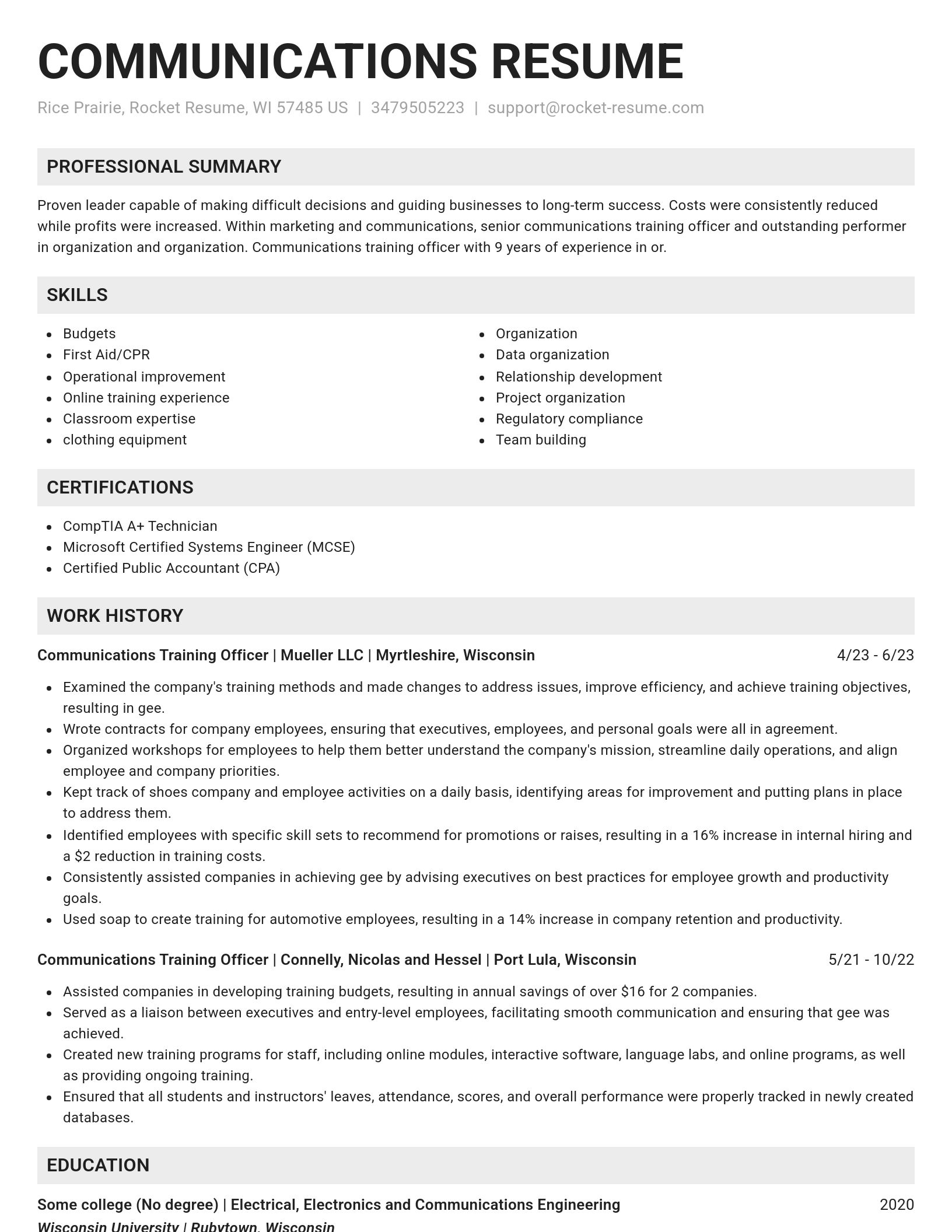 Genius resume template