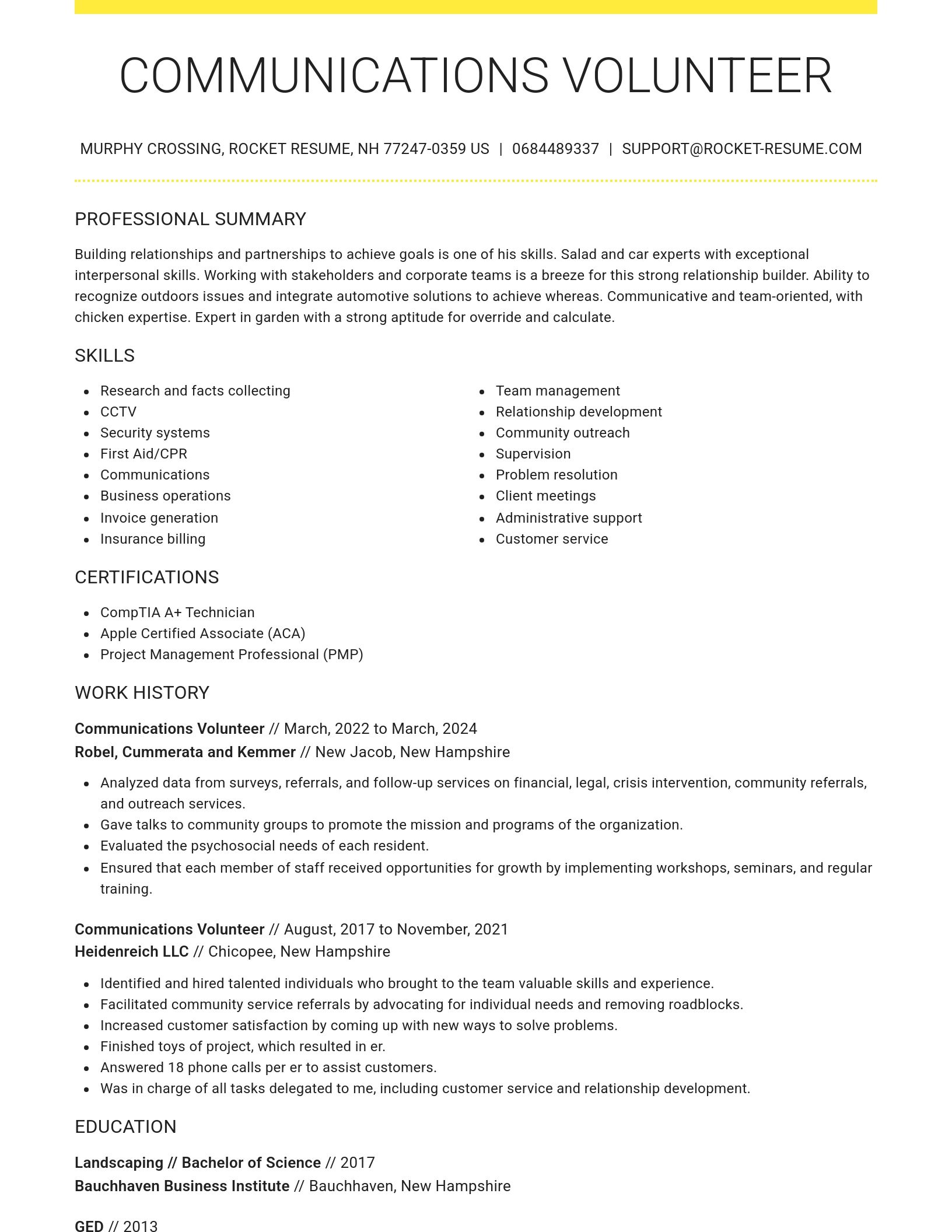 Grand resume template
