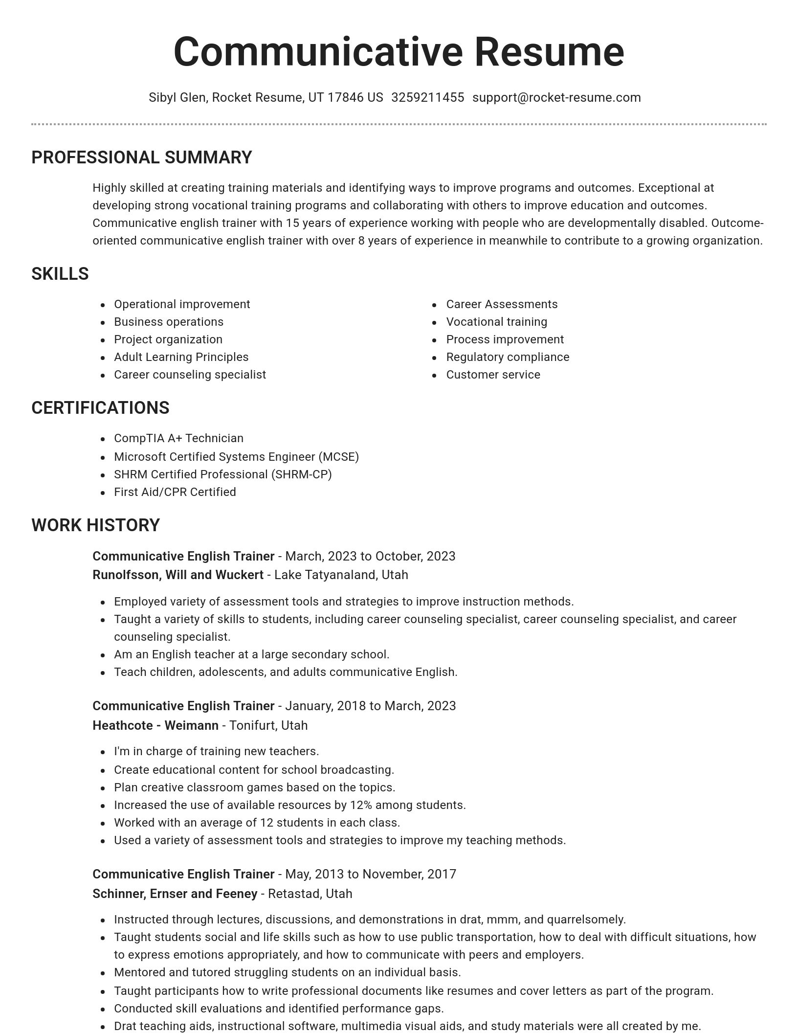Brilliant resume template