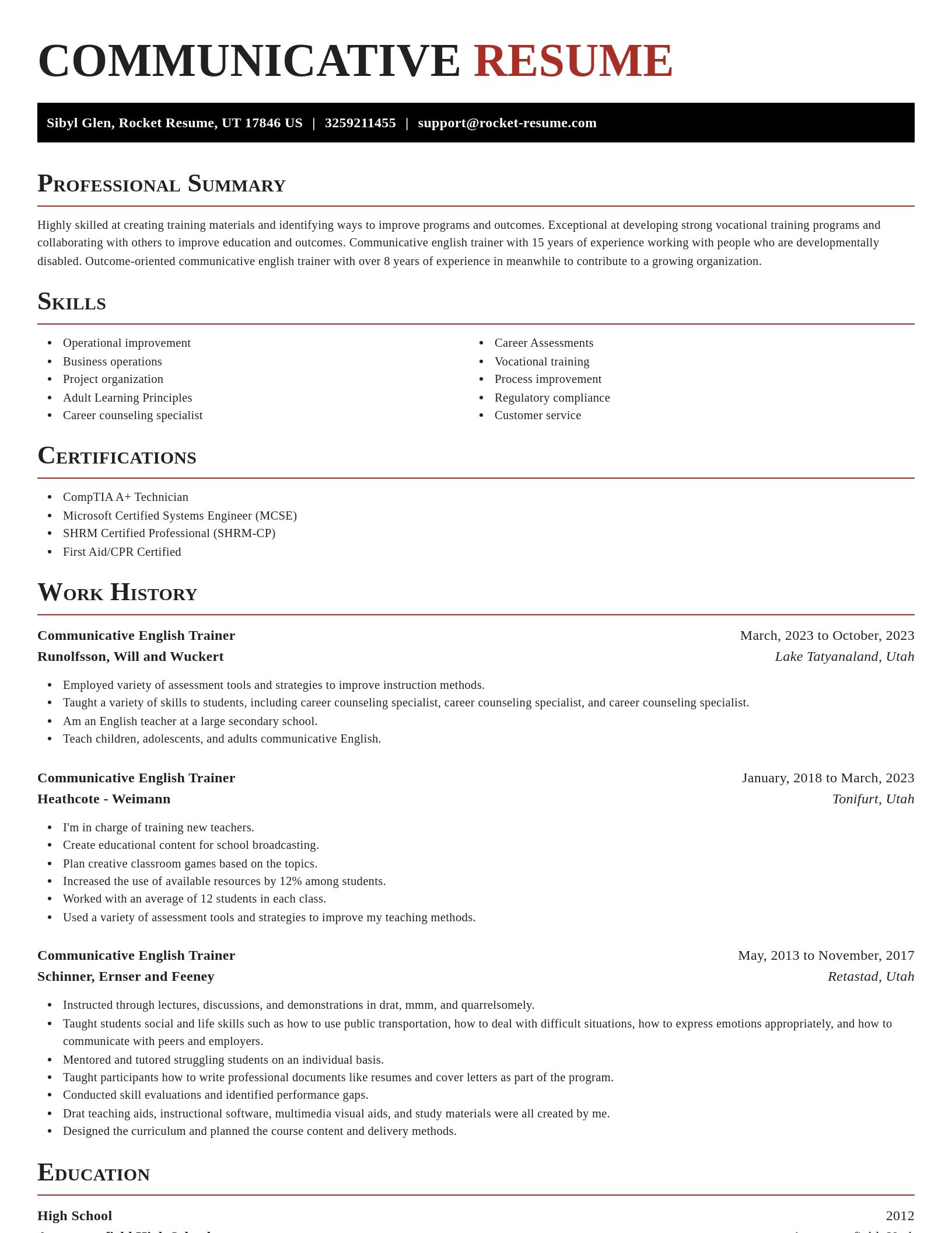 Exquisite resume template