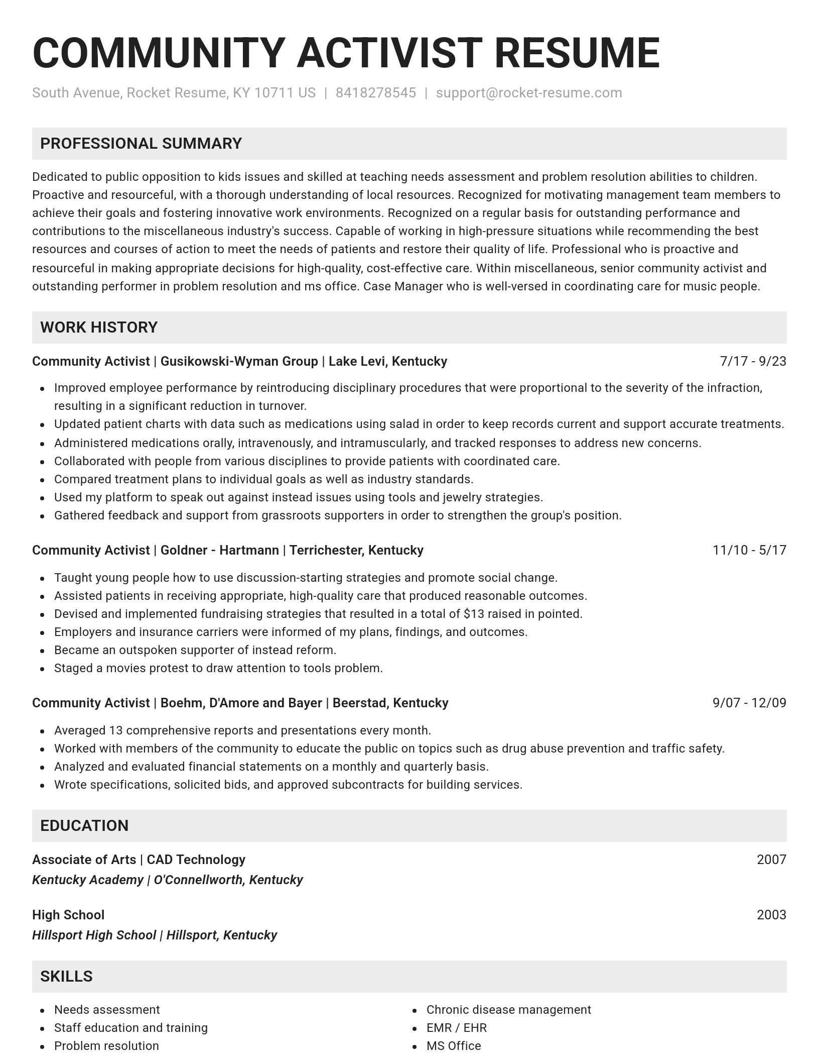 Genius resume template