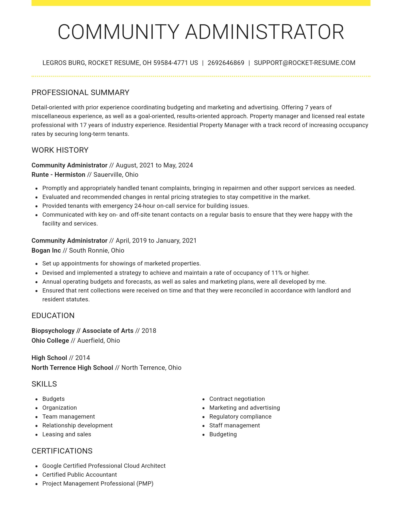 Grand resume template
