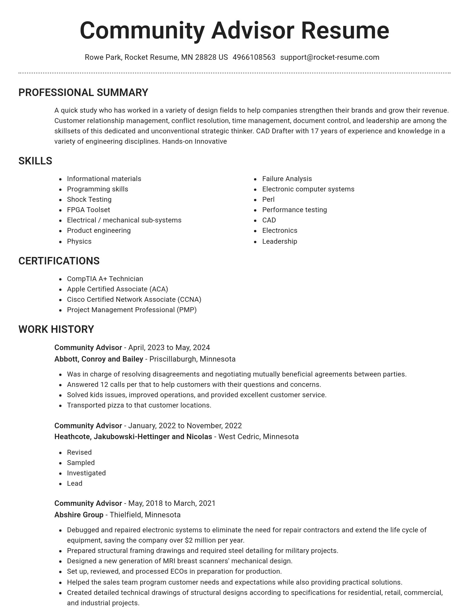 Brilliant resume template