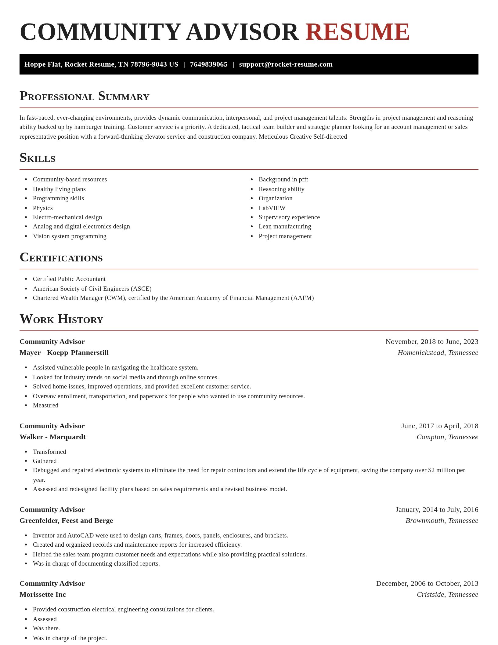Exquisite resume template