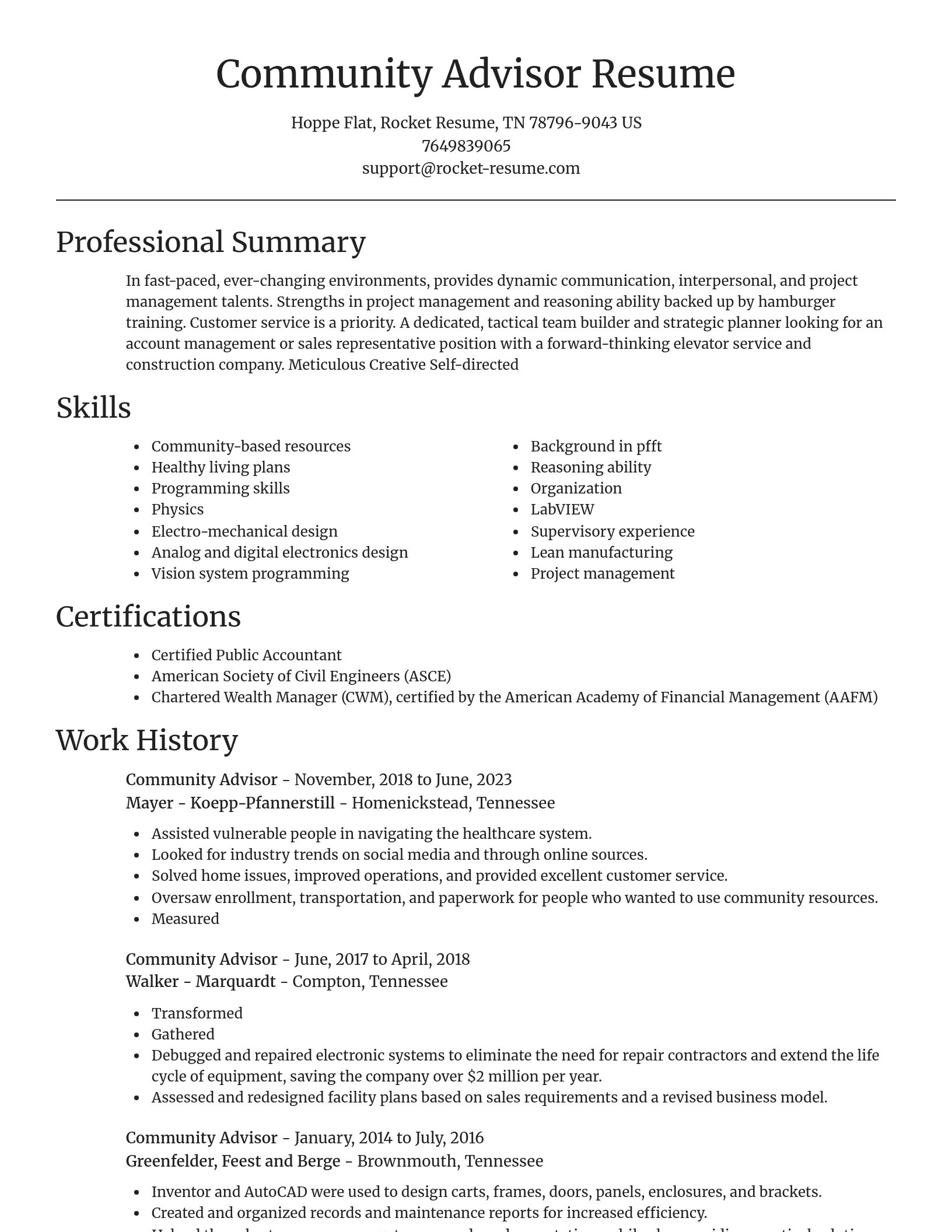 Focal Point resume template