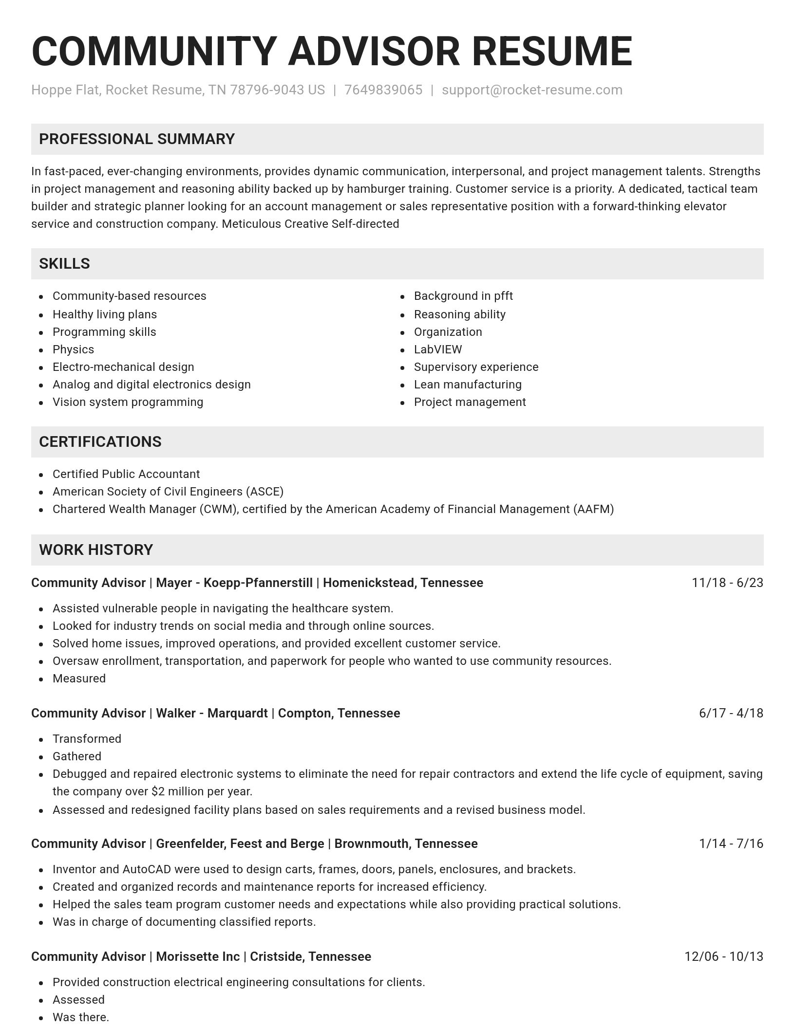 Genius resume template