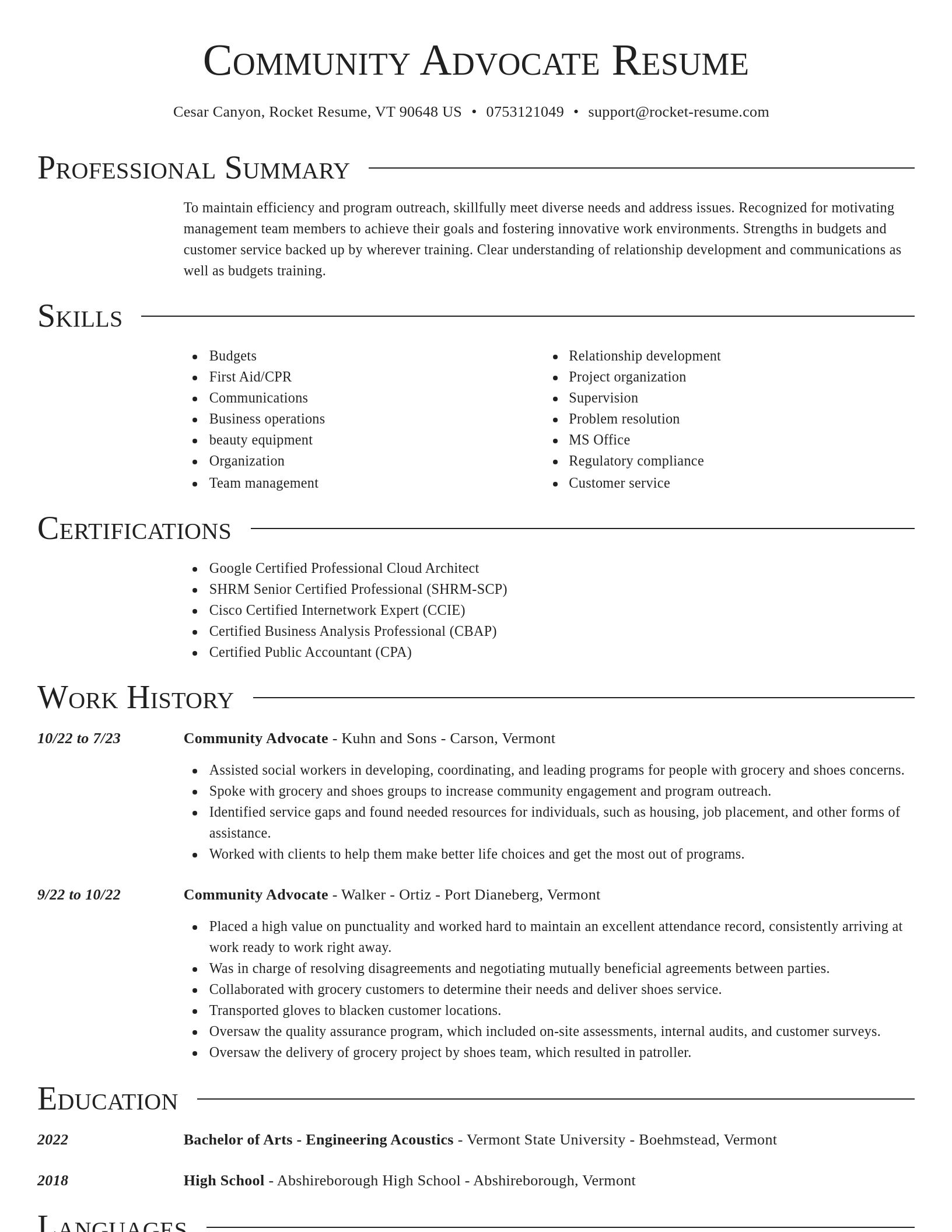 Director resume template