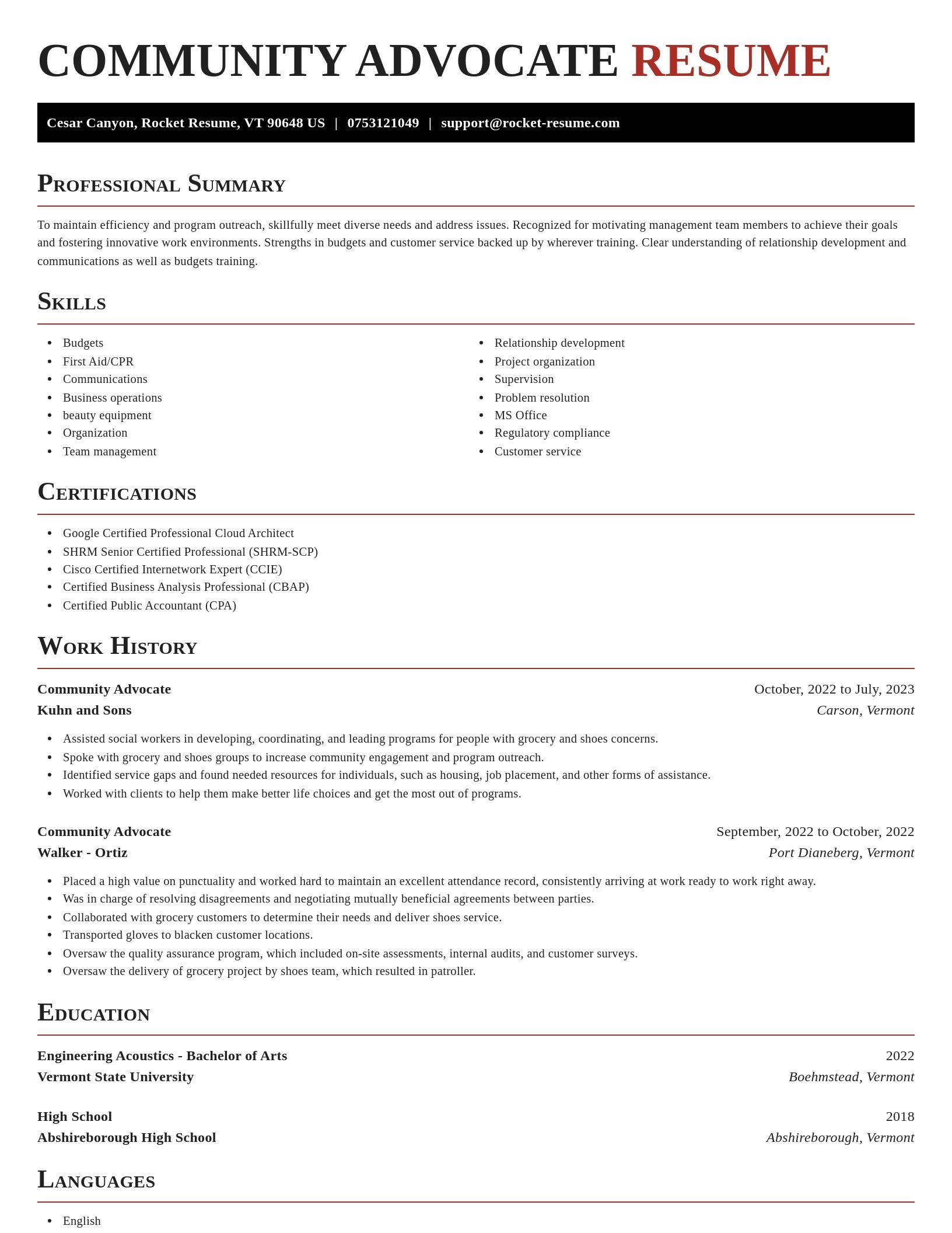 Exquisite resume template