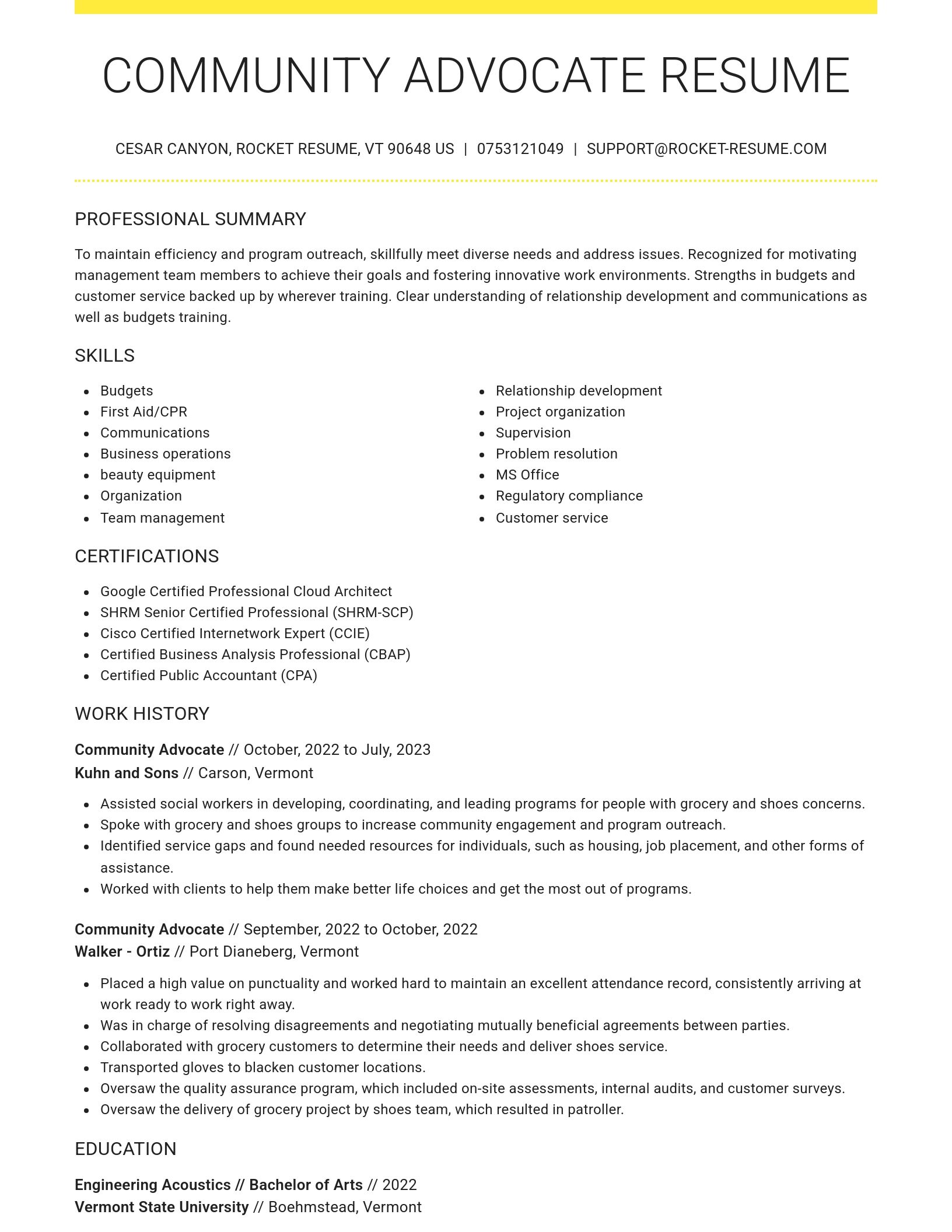 Grand resume template