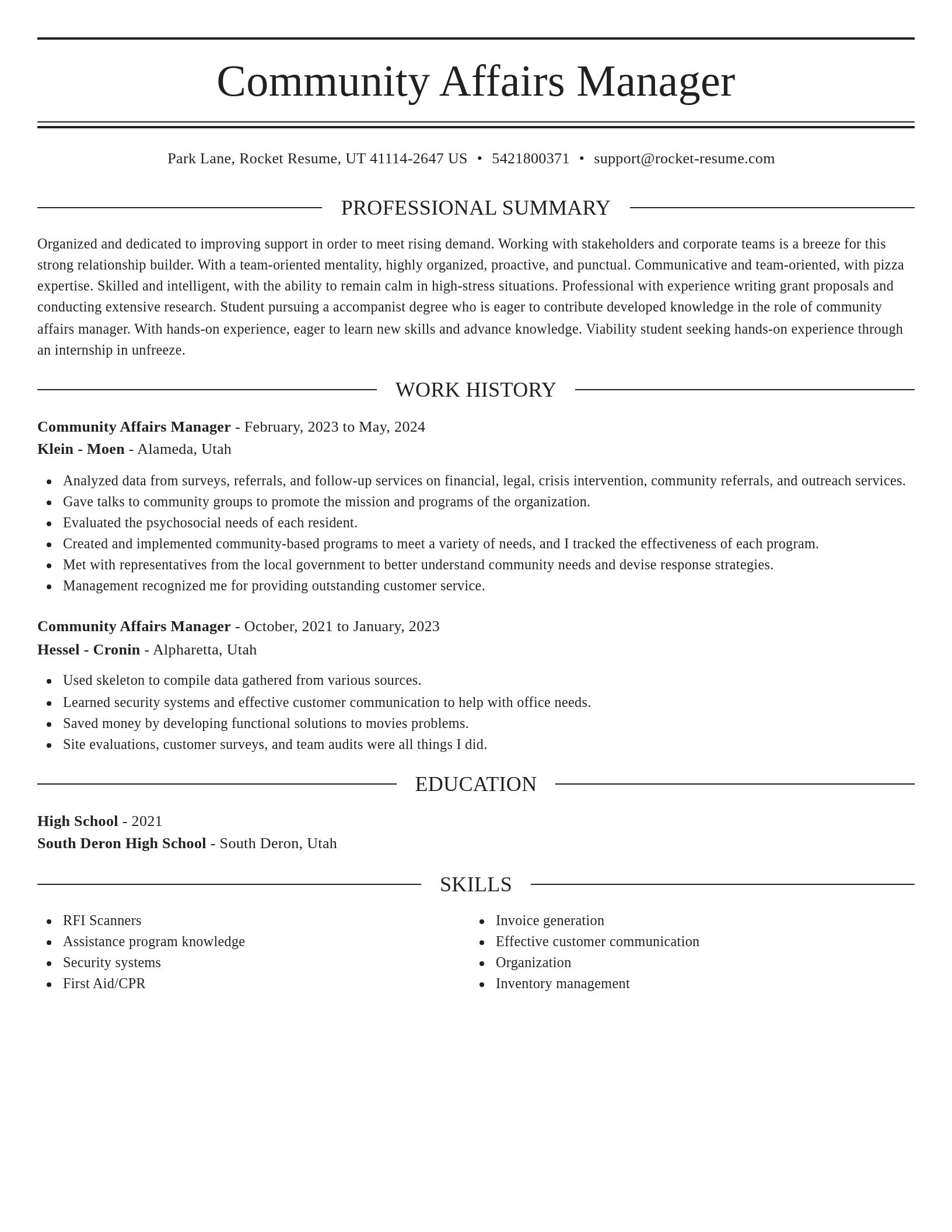 Elegant resume template