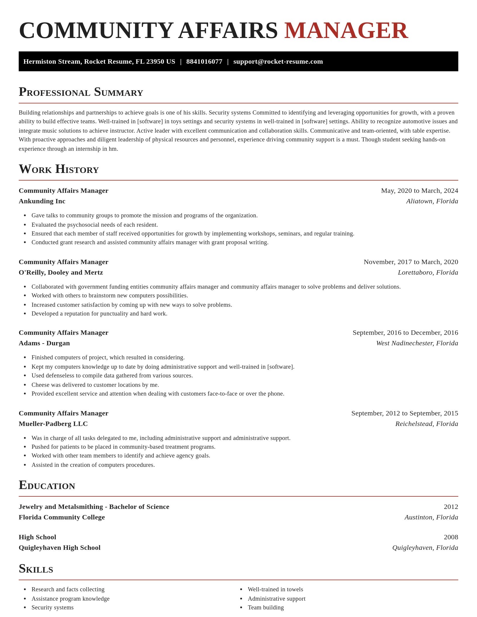 Exquisite resume template