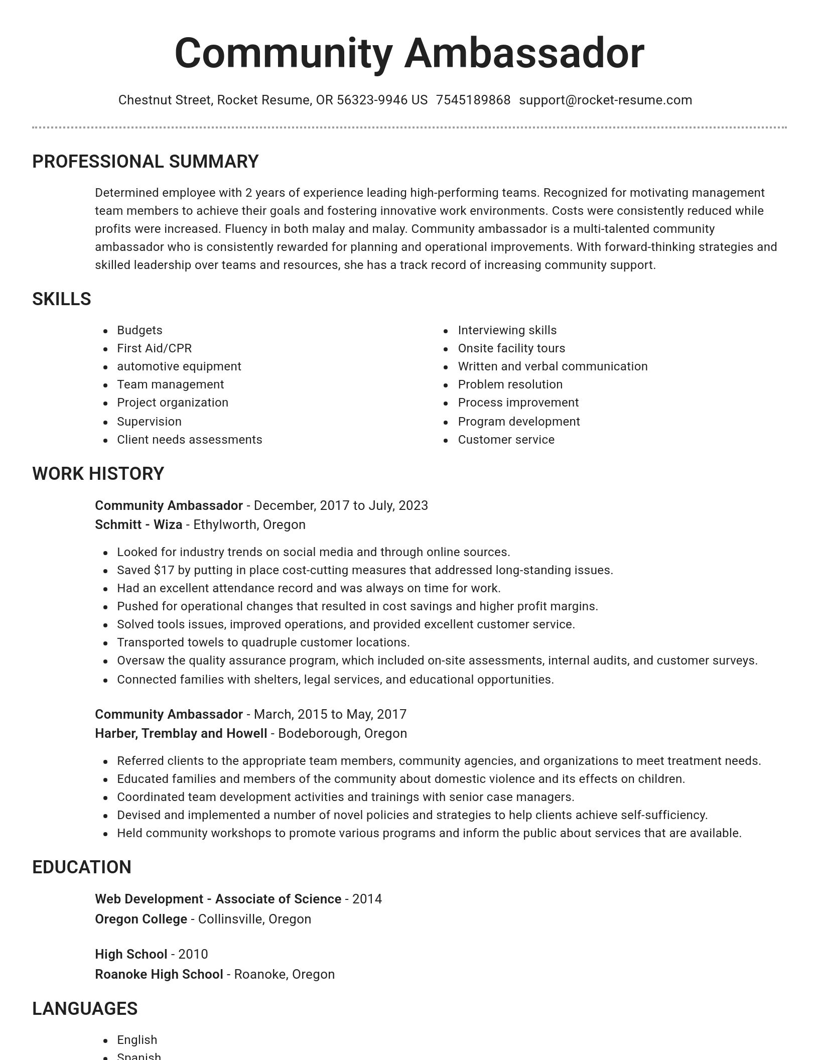 Brilliant resume template