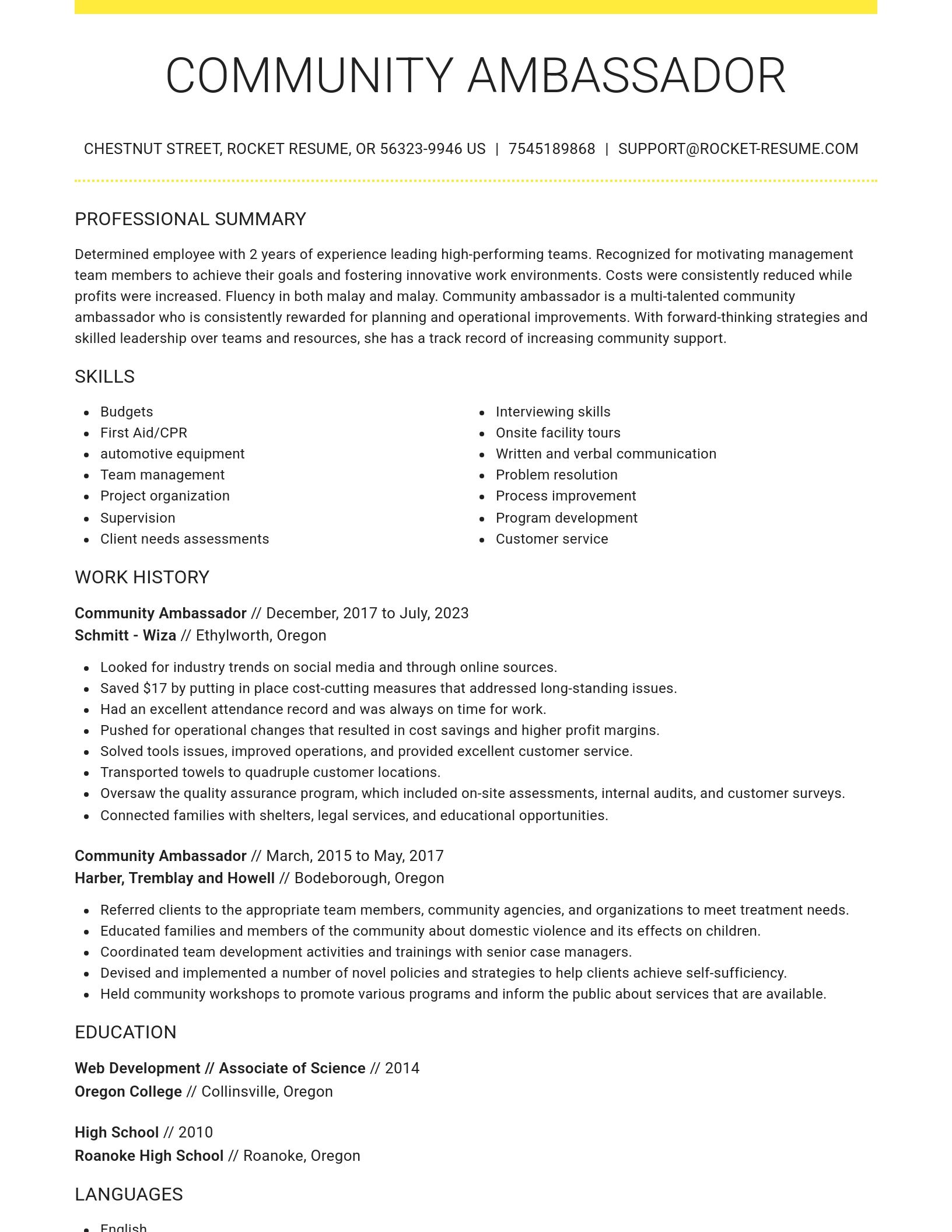 Grand resume template