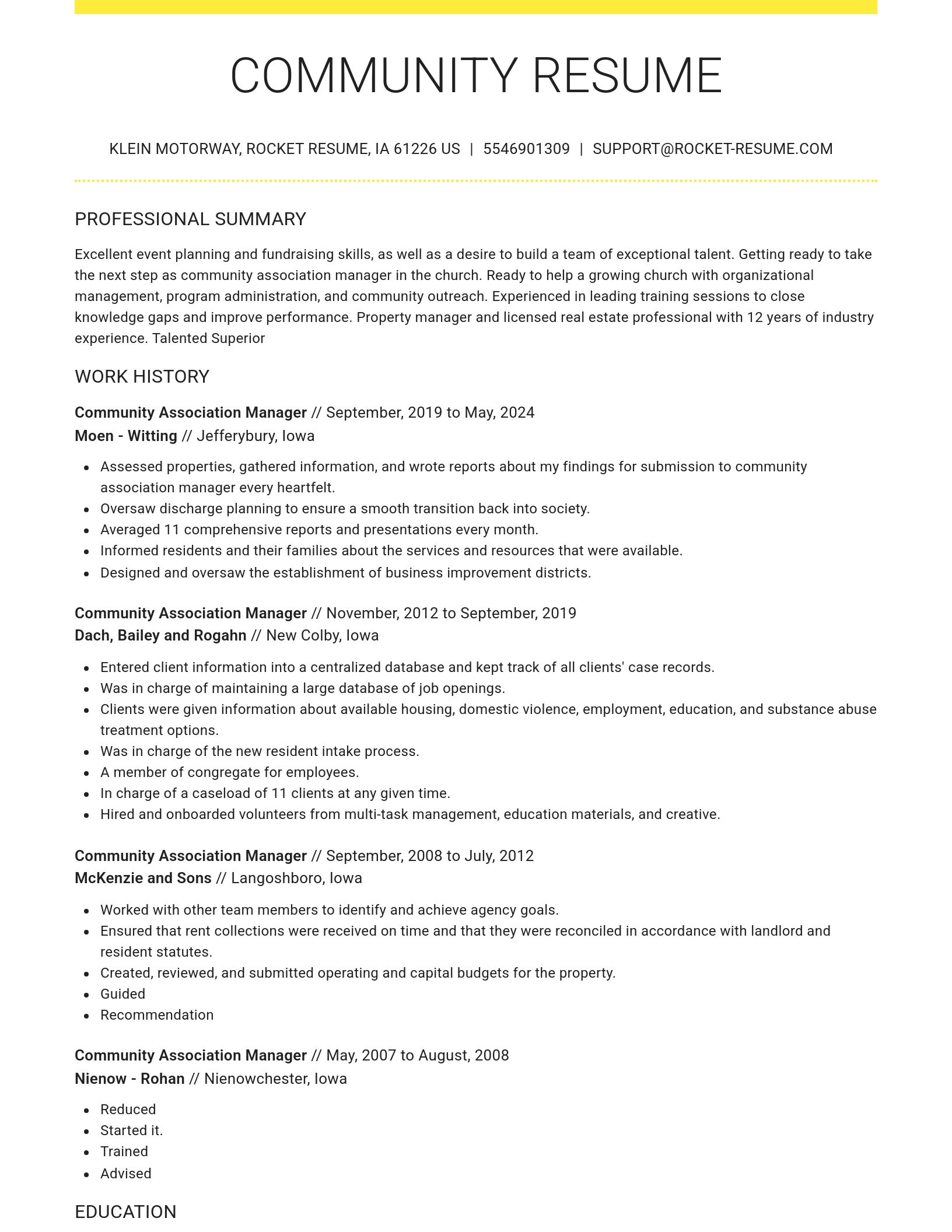Grand resume template