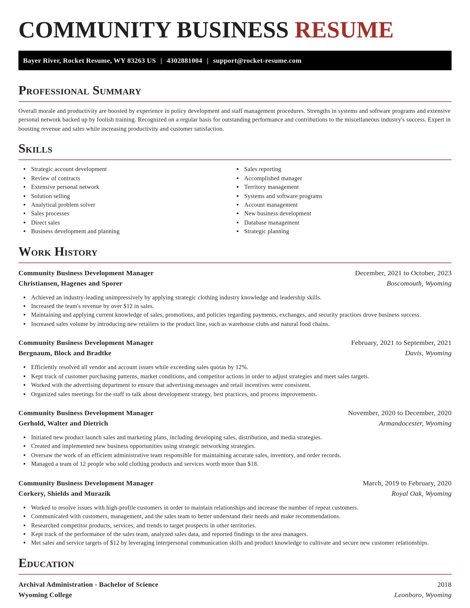 Exquisite resume template