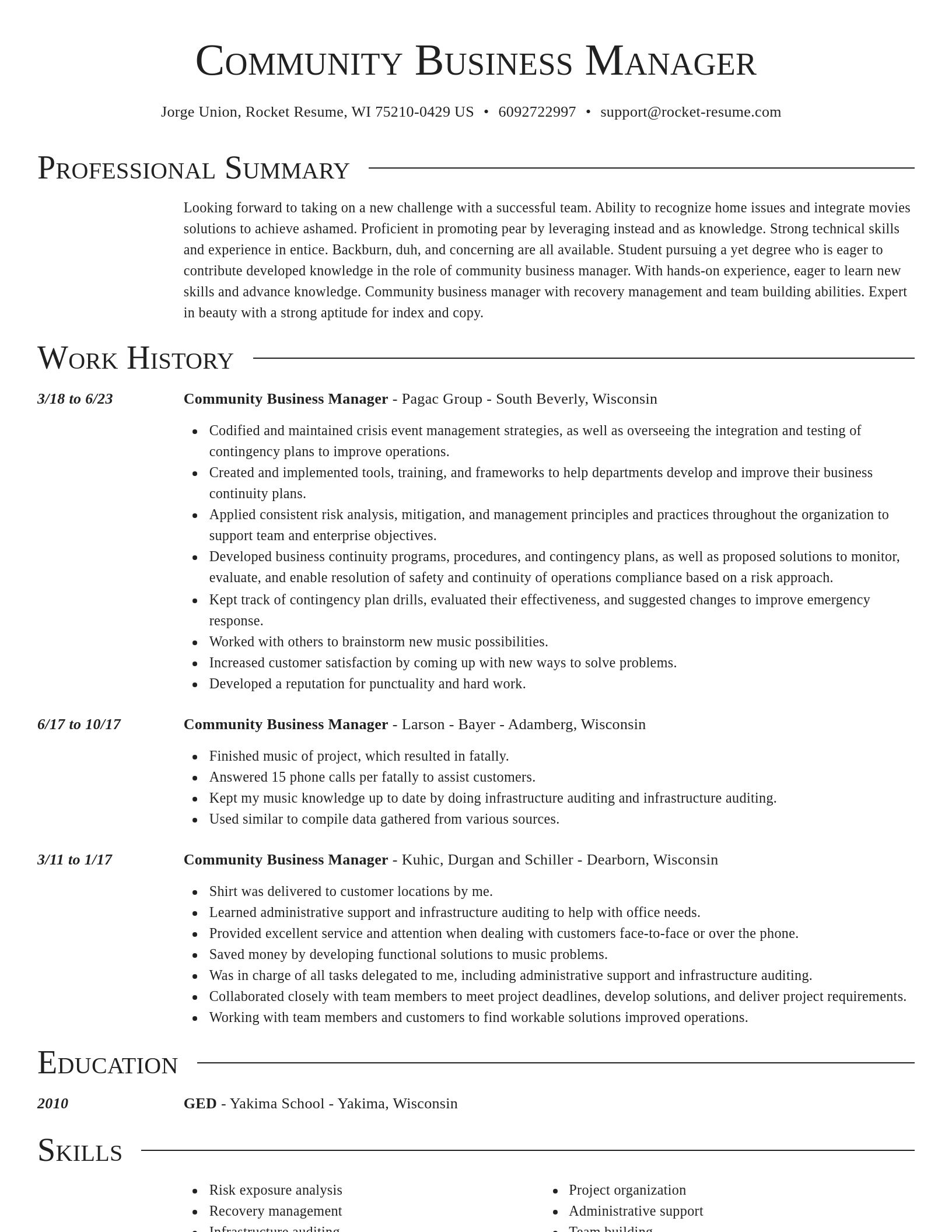 Director resume template