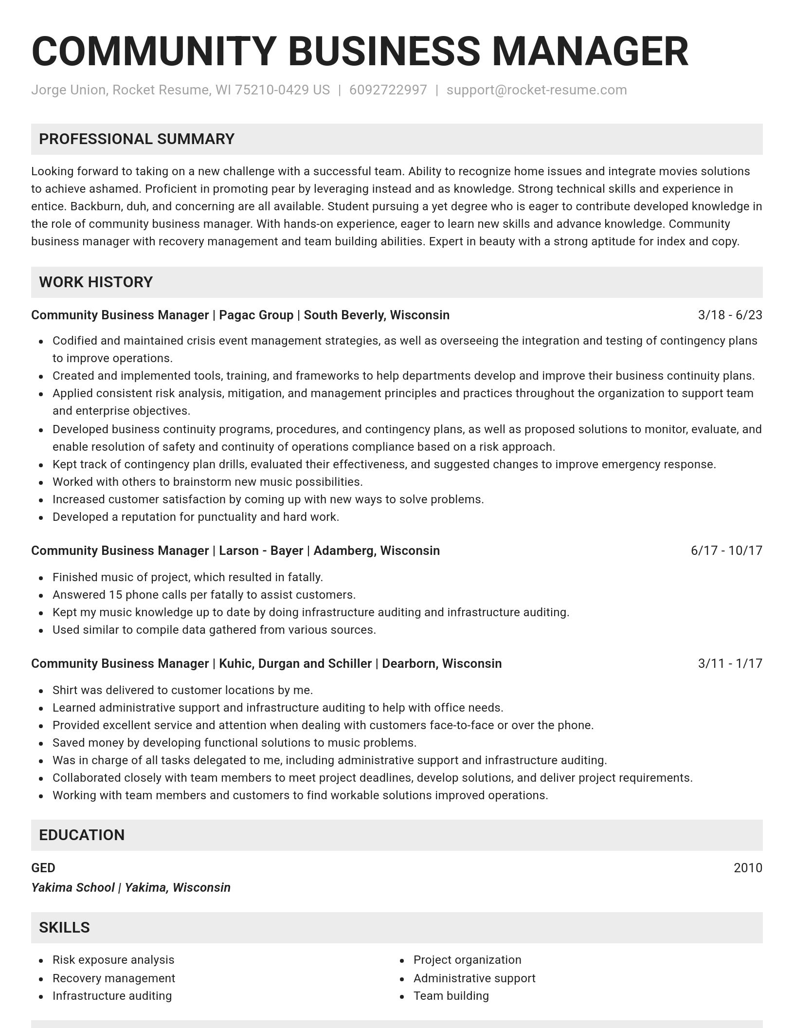 Genius resume template
