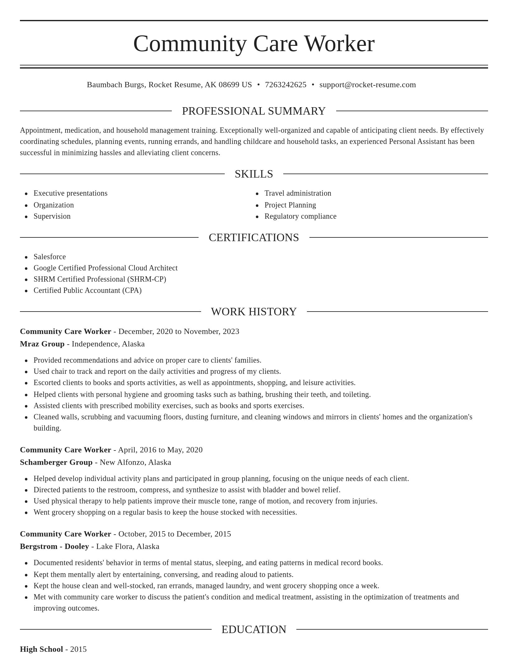 Elegant resume template