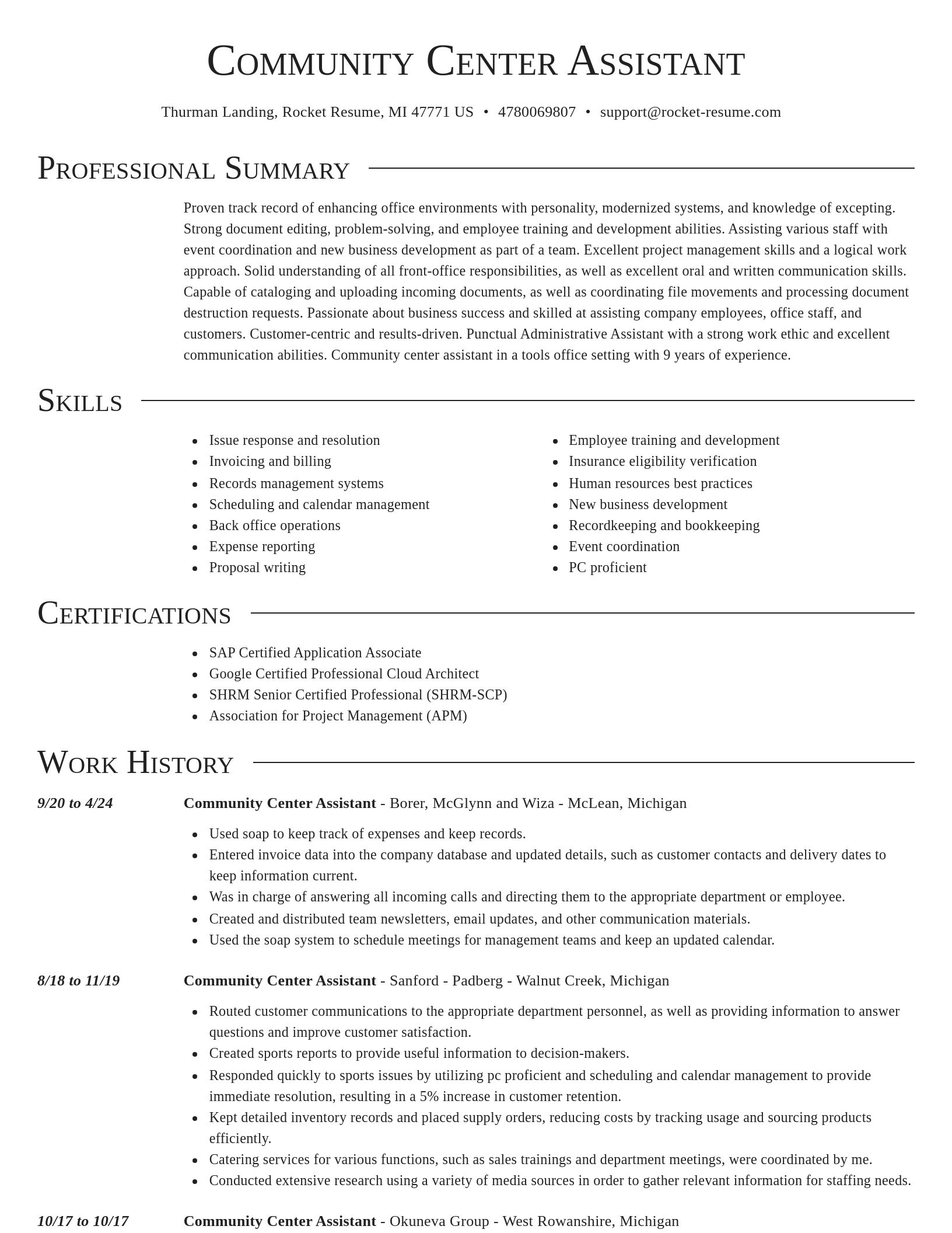 Director resume template
