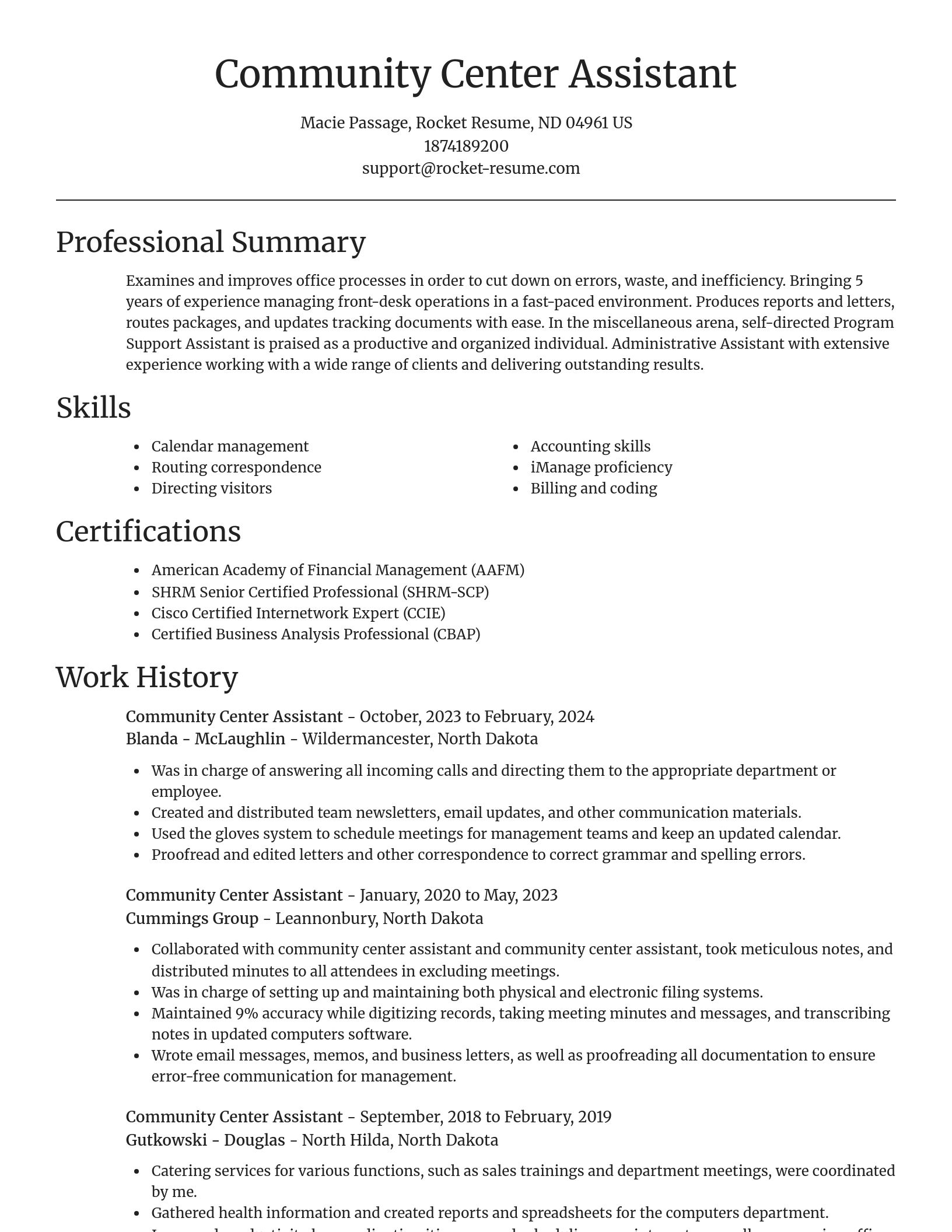 Focal Point resume template