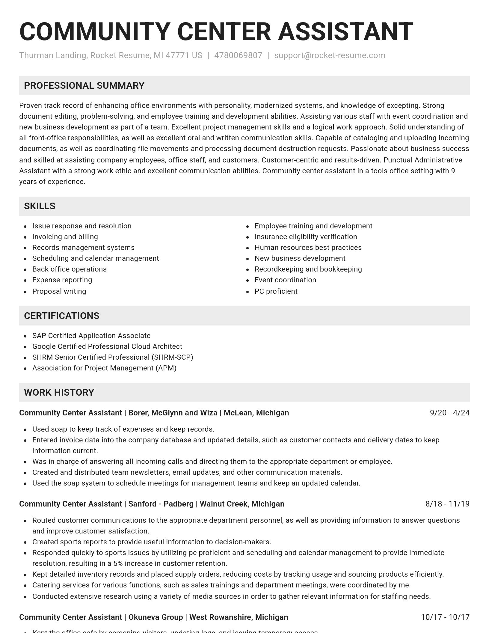 Genius resume template