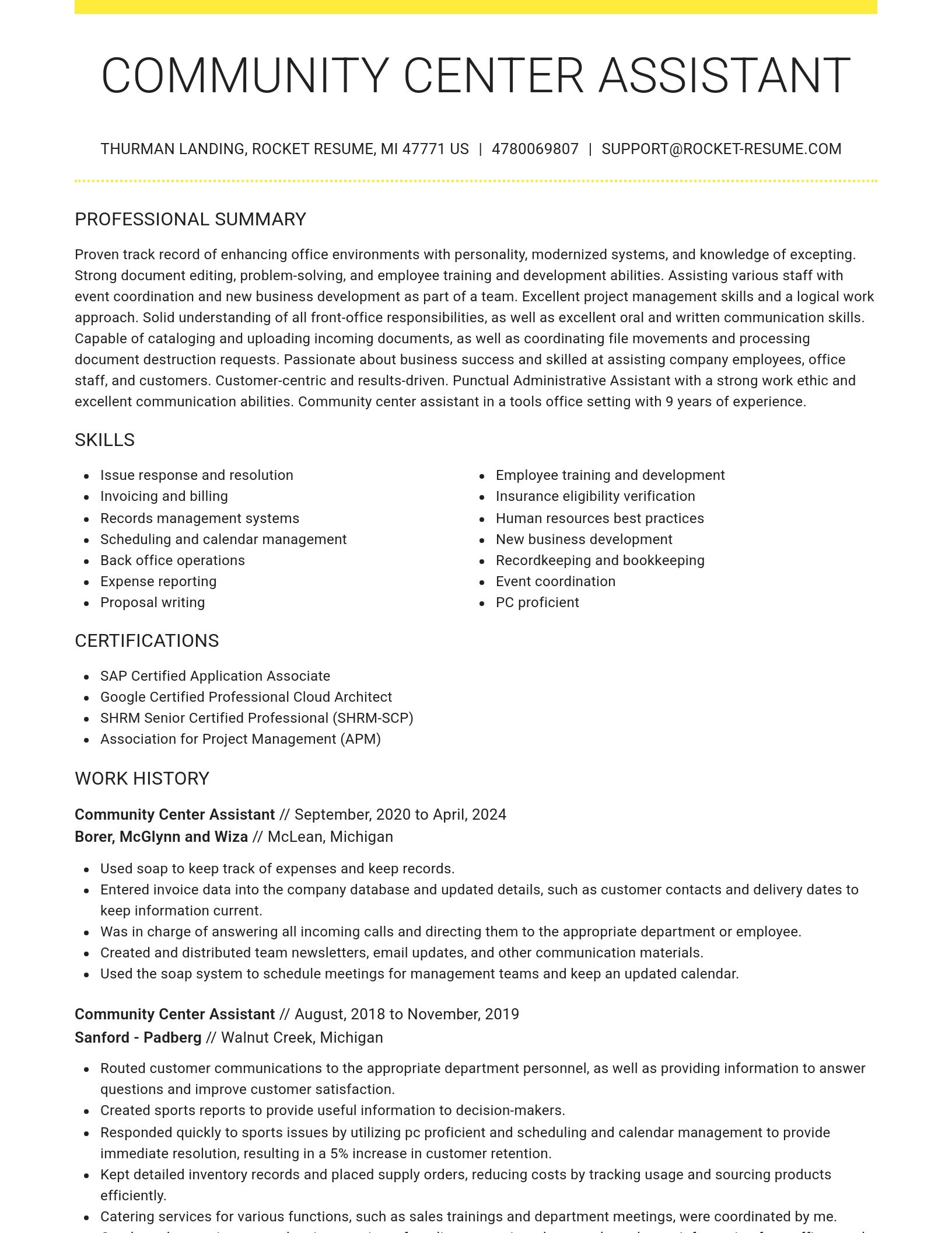 Grand resume template