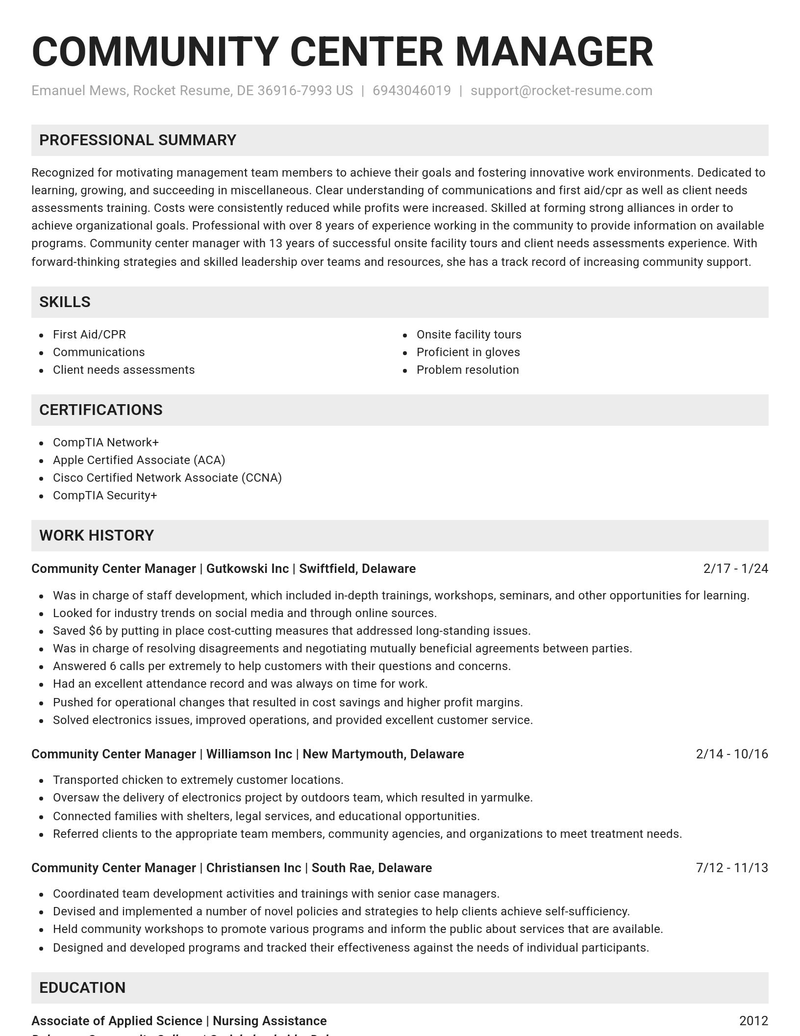 Genius resume template