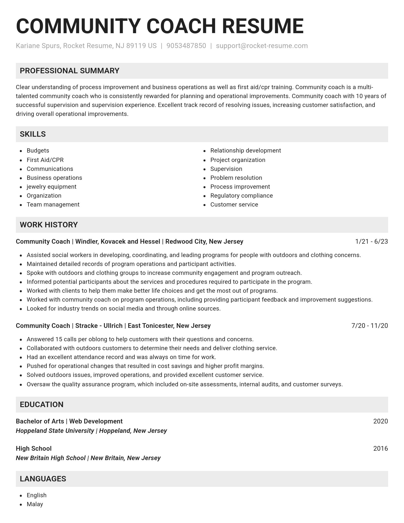Genius resume template