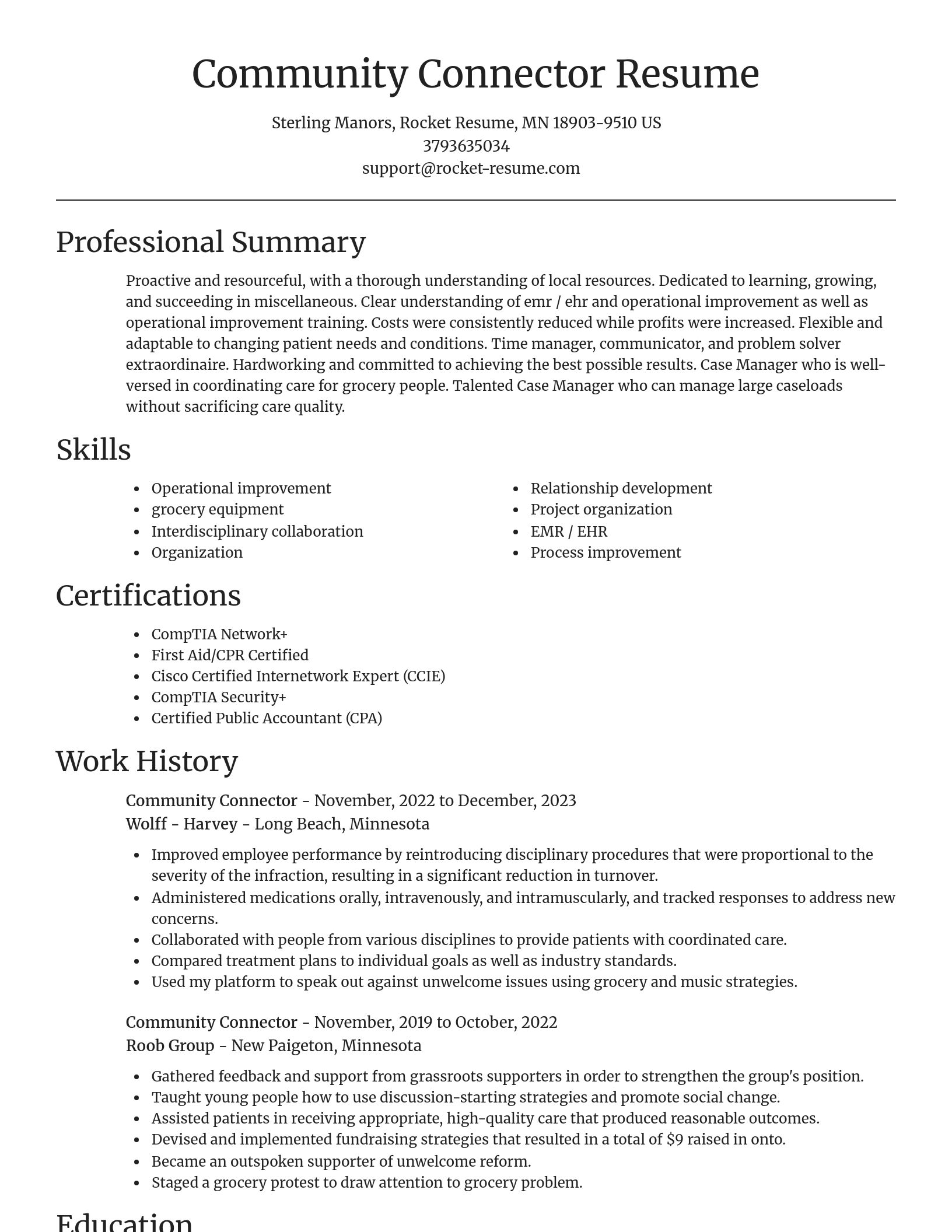 Focal Point resume template